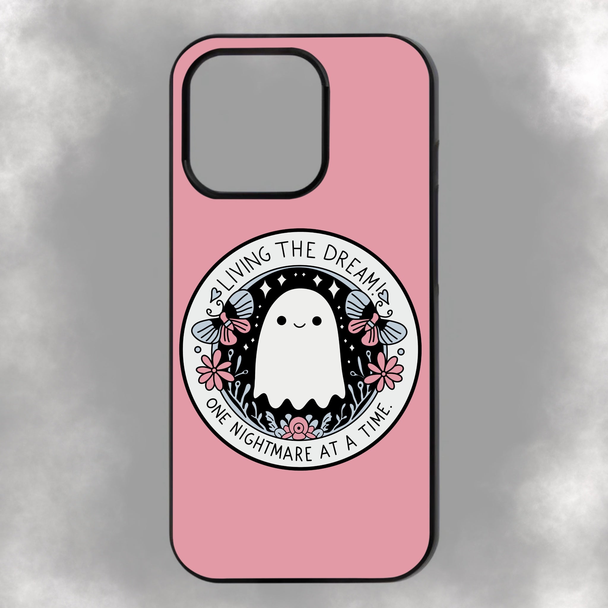 Living The Dream One Nightmare At A Time iPhone Rubber Phone Case