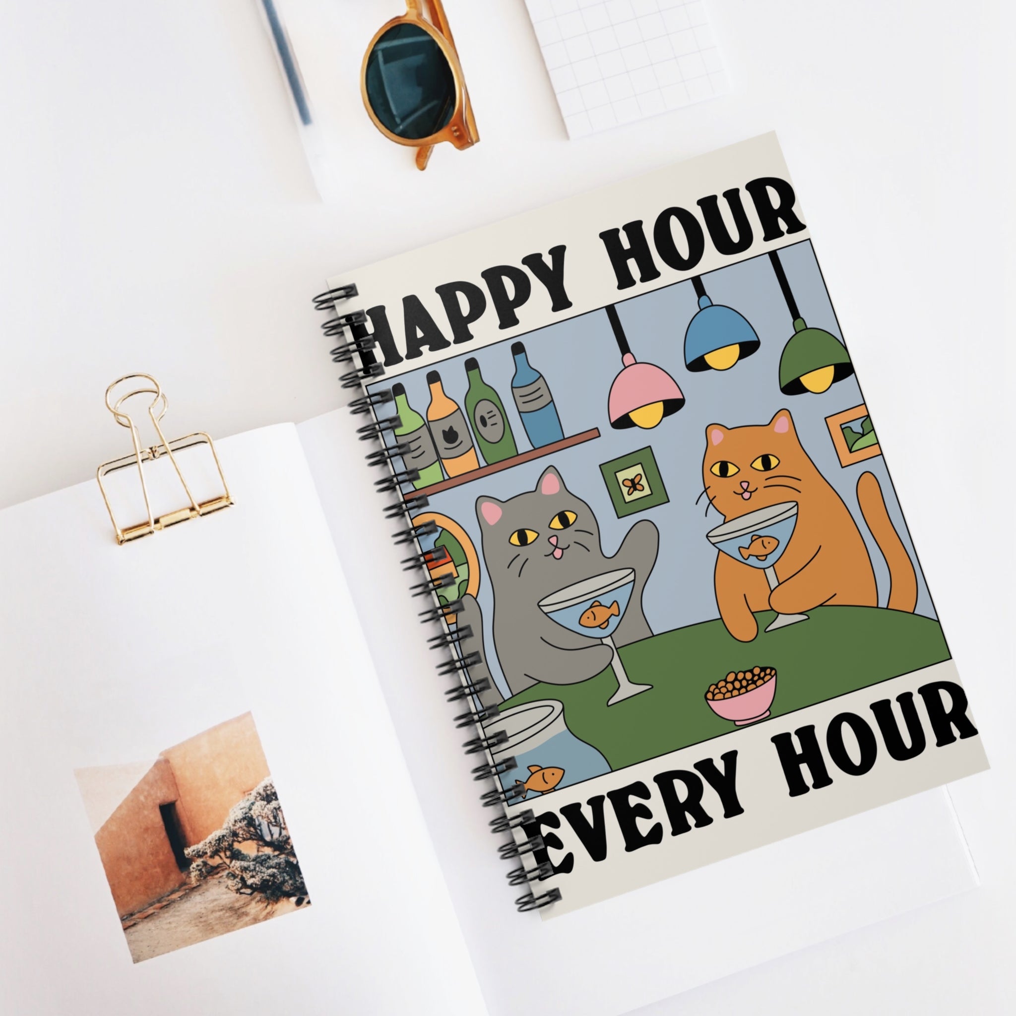 Happy Hour Every Hour A5 Lined Notebook
