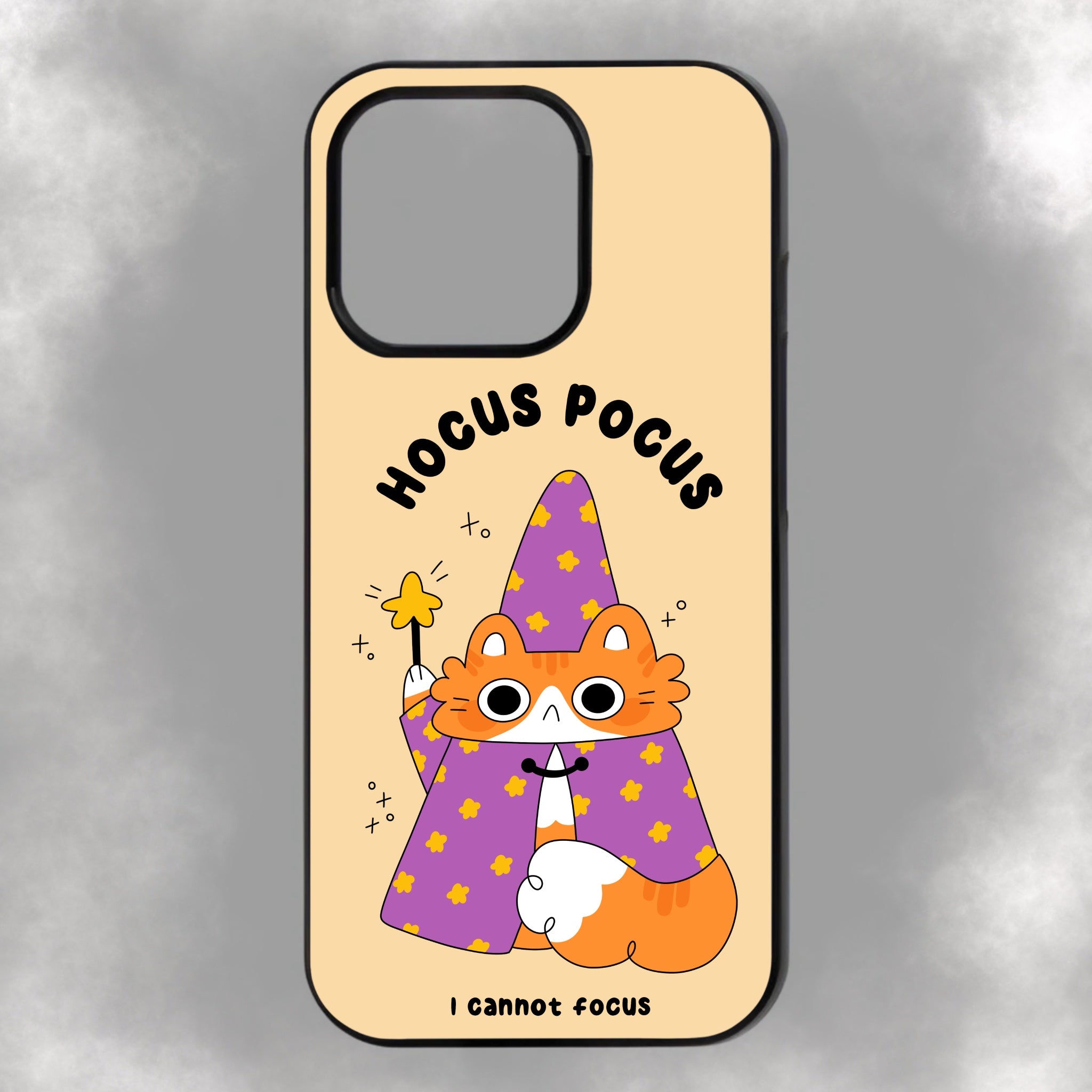 Hocus Pocus I Cannot Focus iPhone Rubber Phone Case