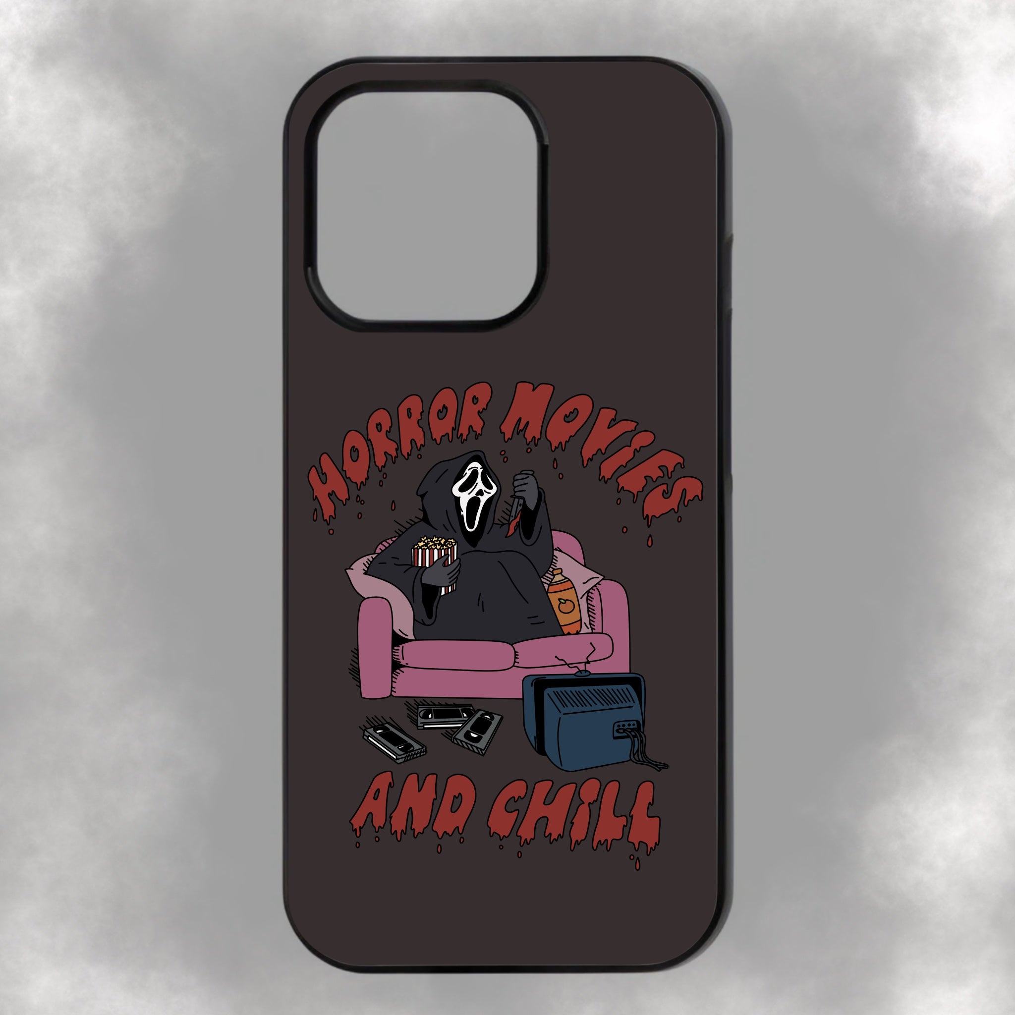 Horror Movies And Chill iPhone Rubber Phone Case