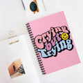 Crying But Trying A5 Lined Notebook