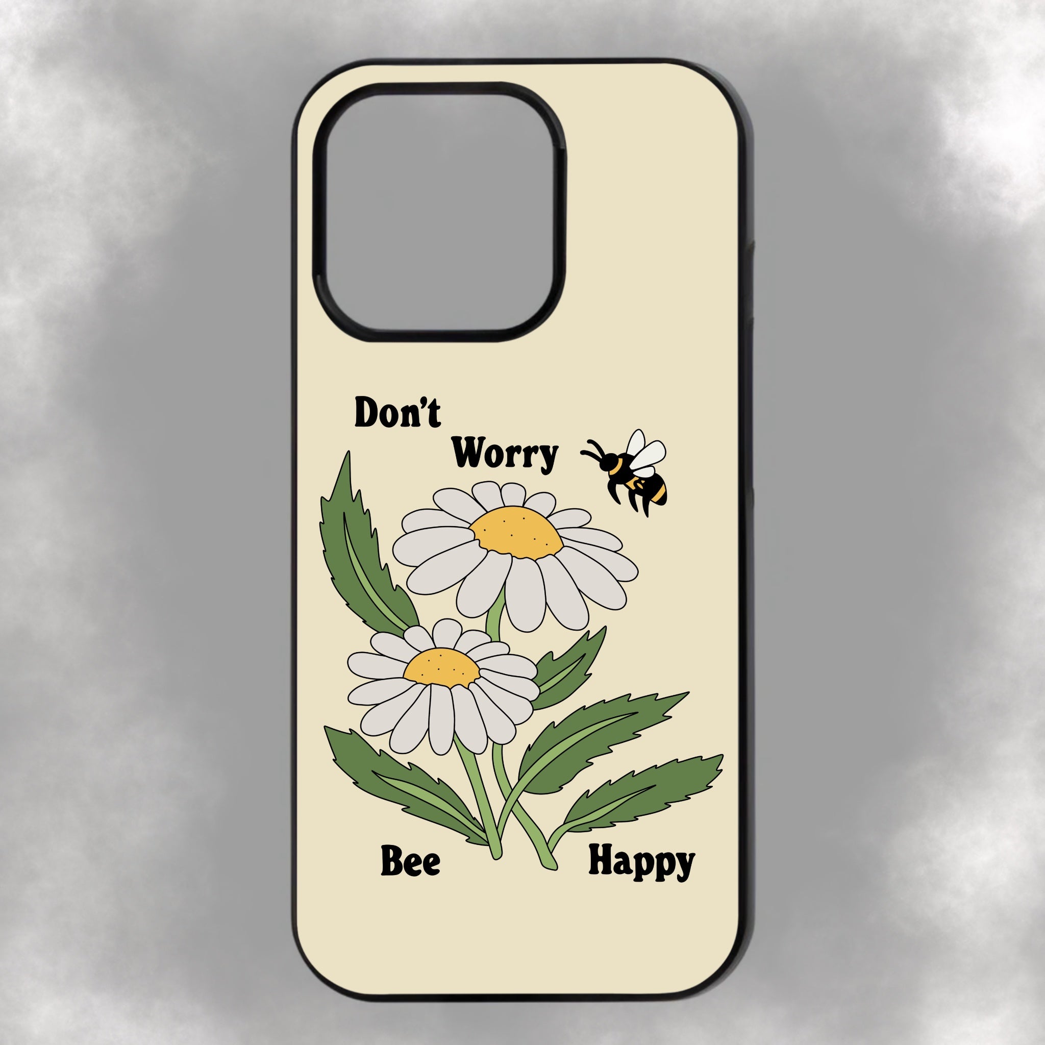 Don’t Worry Bee Happy iPhone Rubber Phone Case
