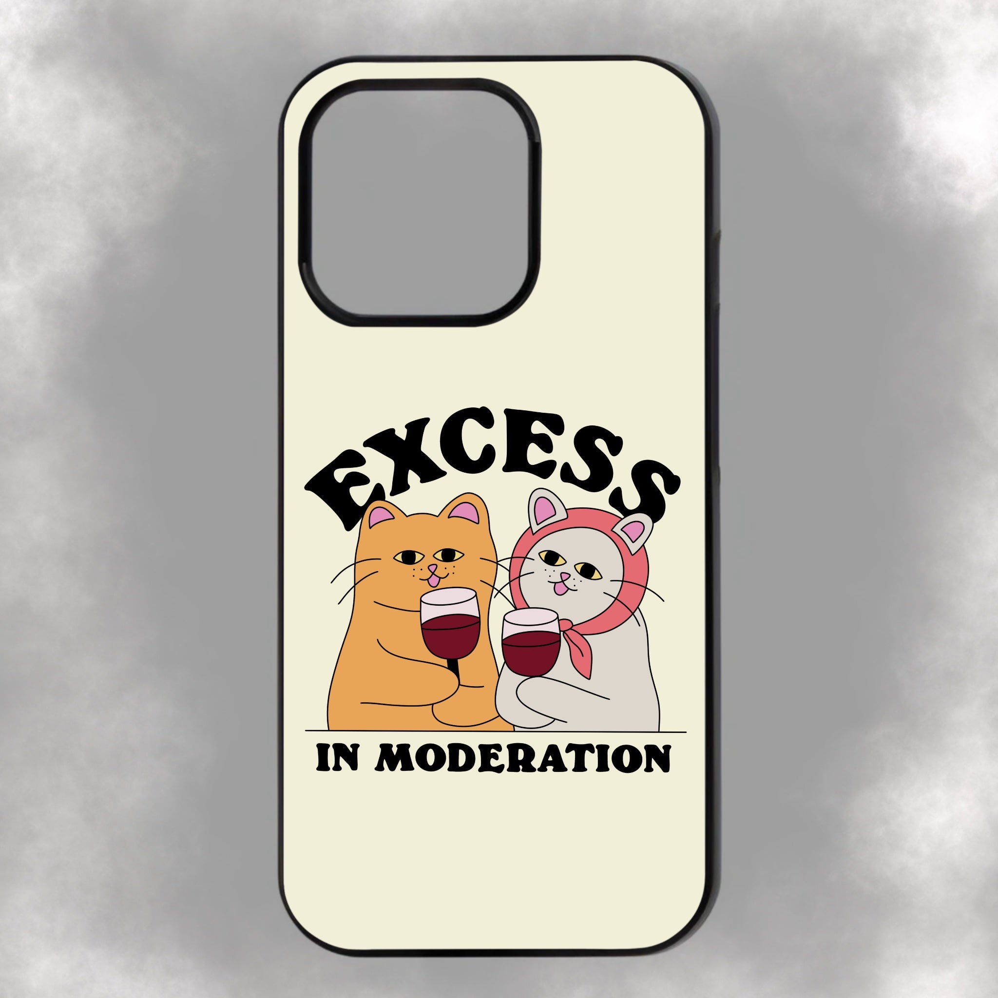 Excess In Moderation iPhone Rubber Phone Case