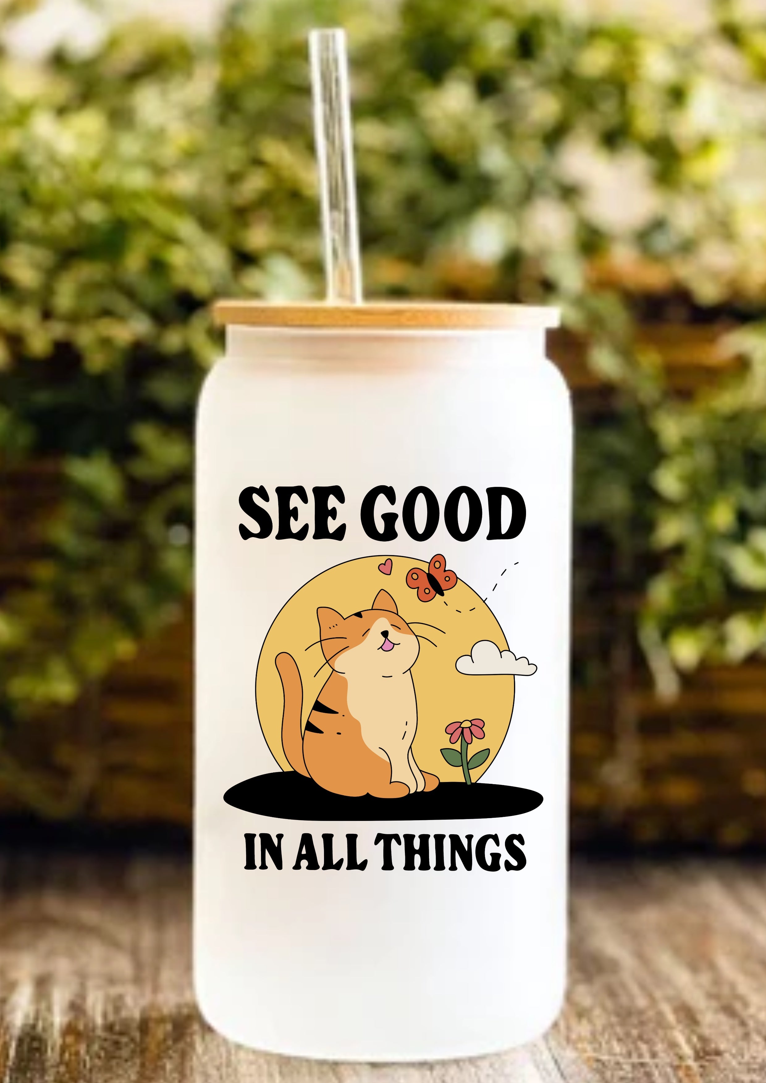 See Good In All Things 12oz Frosted Glass Tumbler