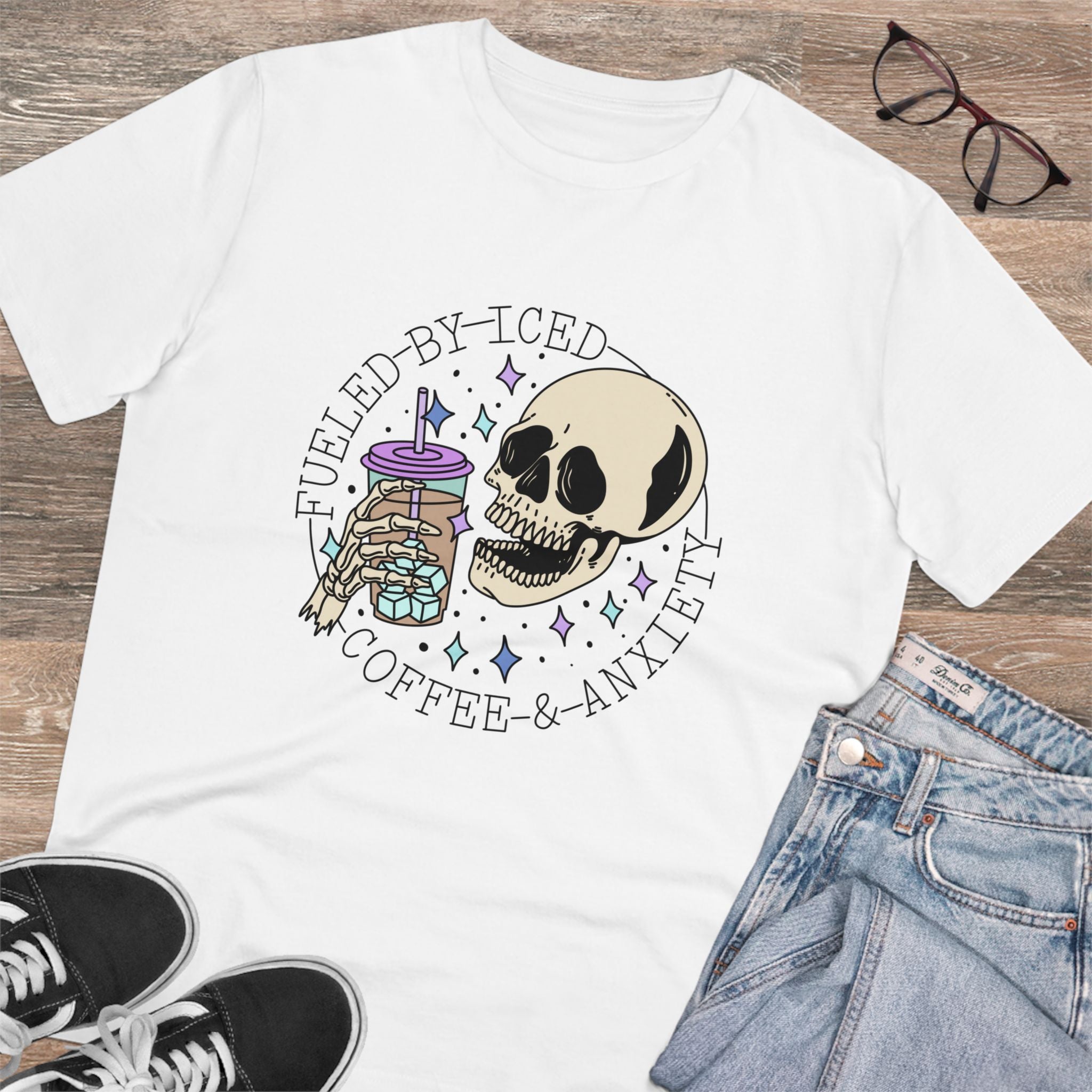 Fueled By Iced Coffee & Anxiety Unisex T-Shirt