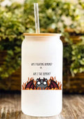 Am I Fighting Demons? Or… Am I The Demon? 12oz Frosted Glass Tumbler