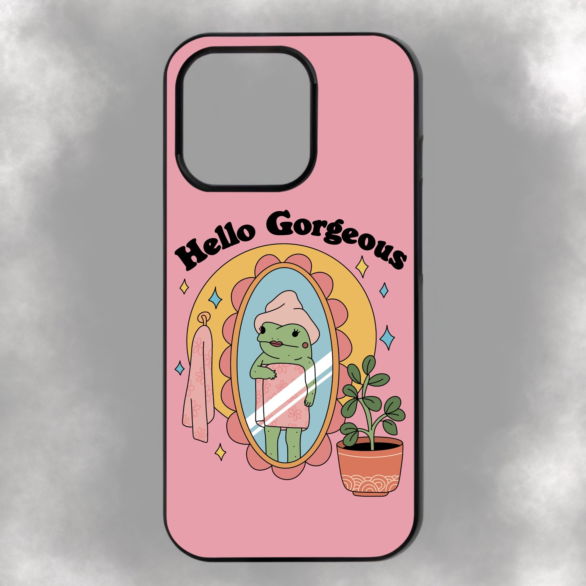 Hello Gorgeous iPhone Rubber Phone Case