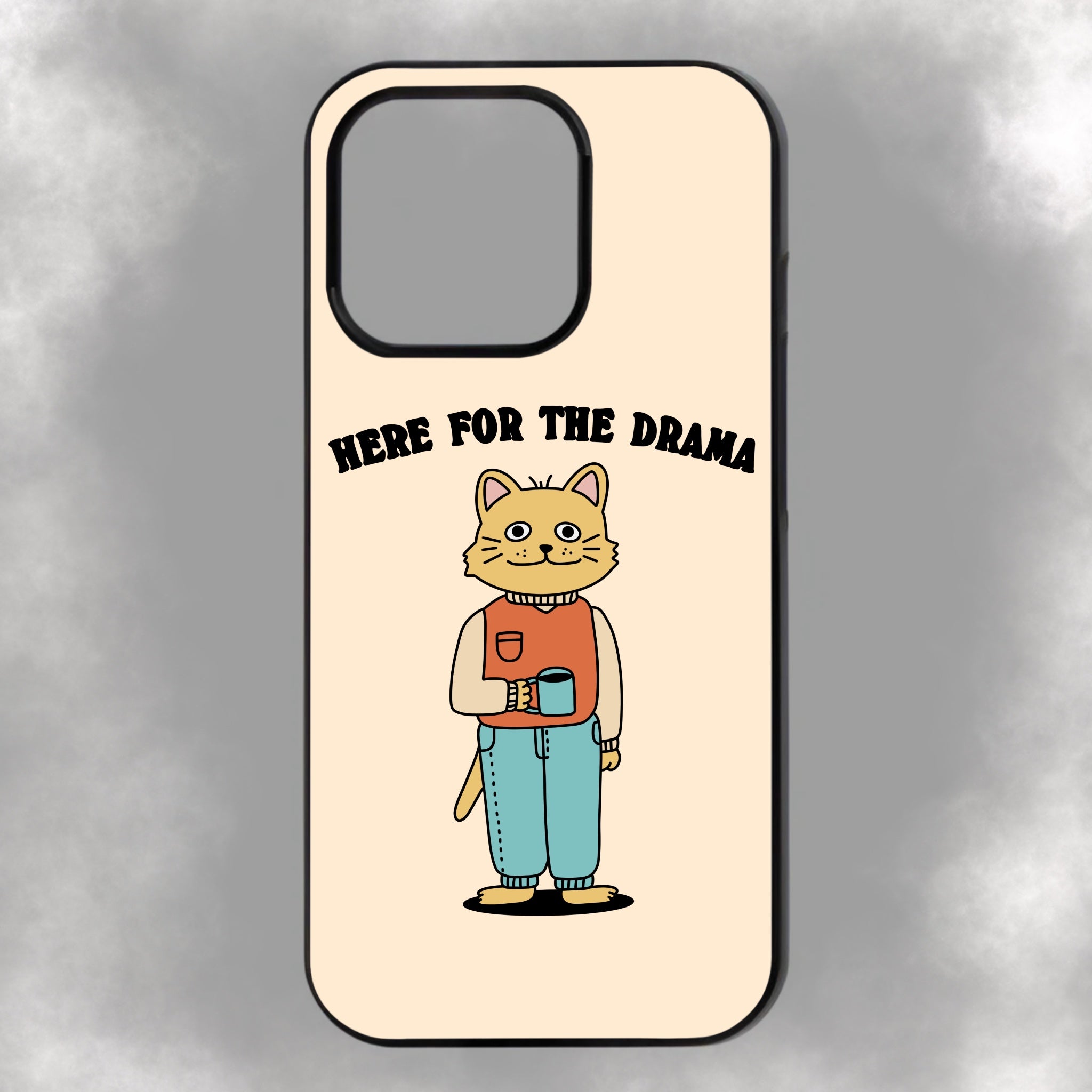 Here For The Drama iPhone Rubber Phone Case