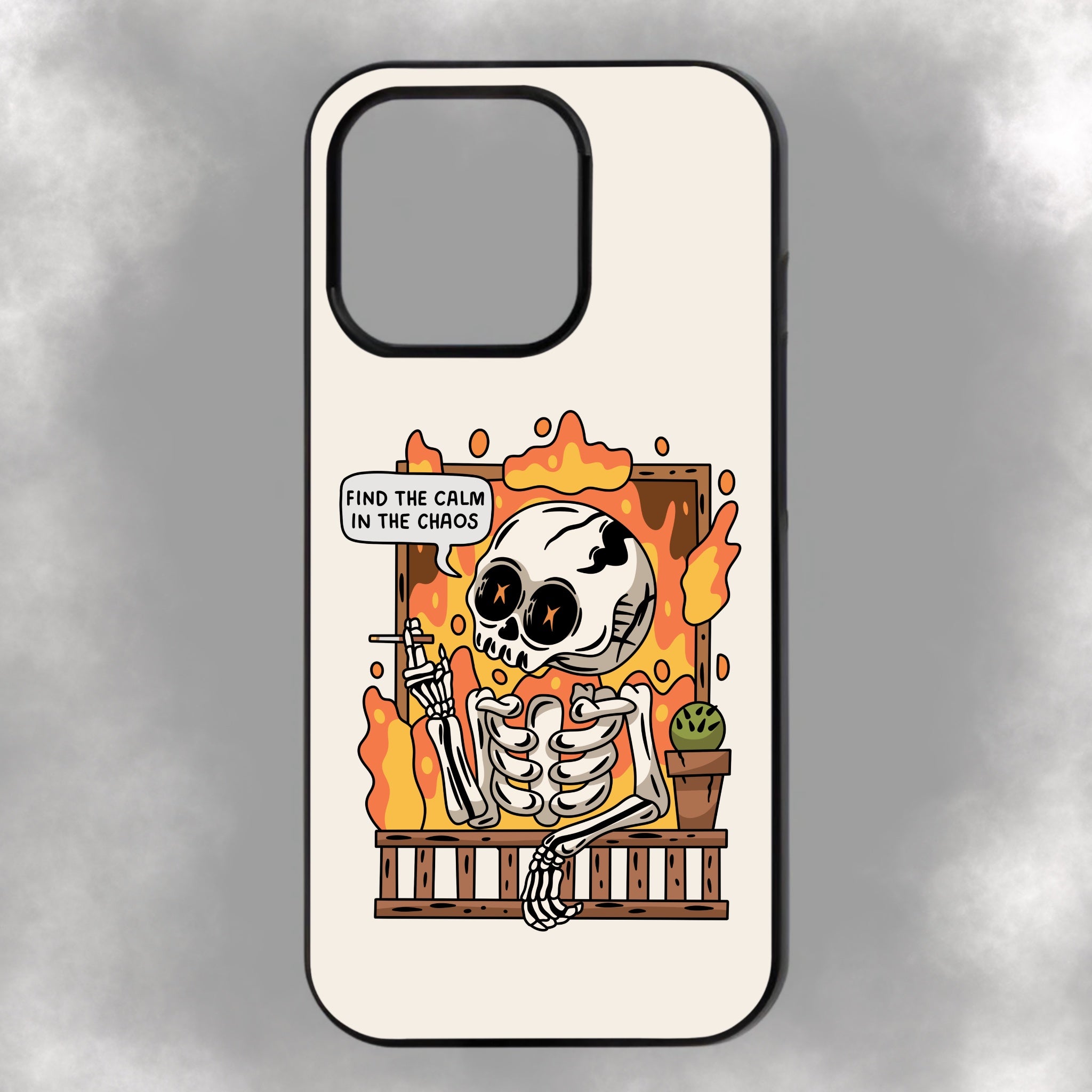 Find The Calm In The Chaos iPhone Rubber Phone Case