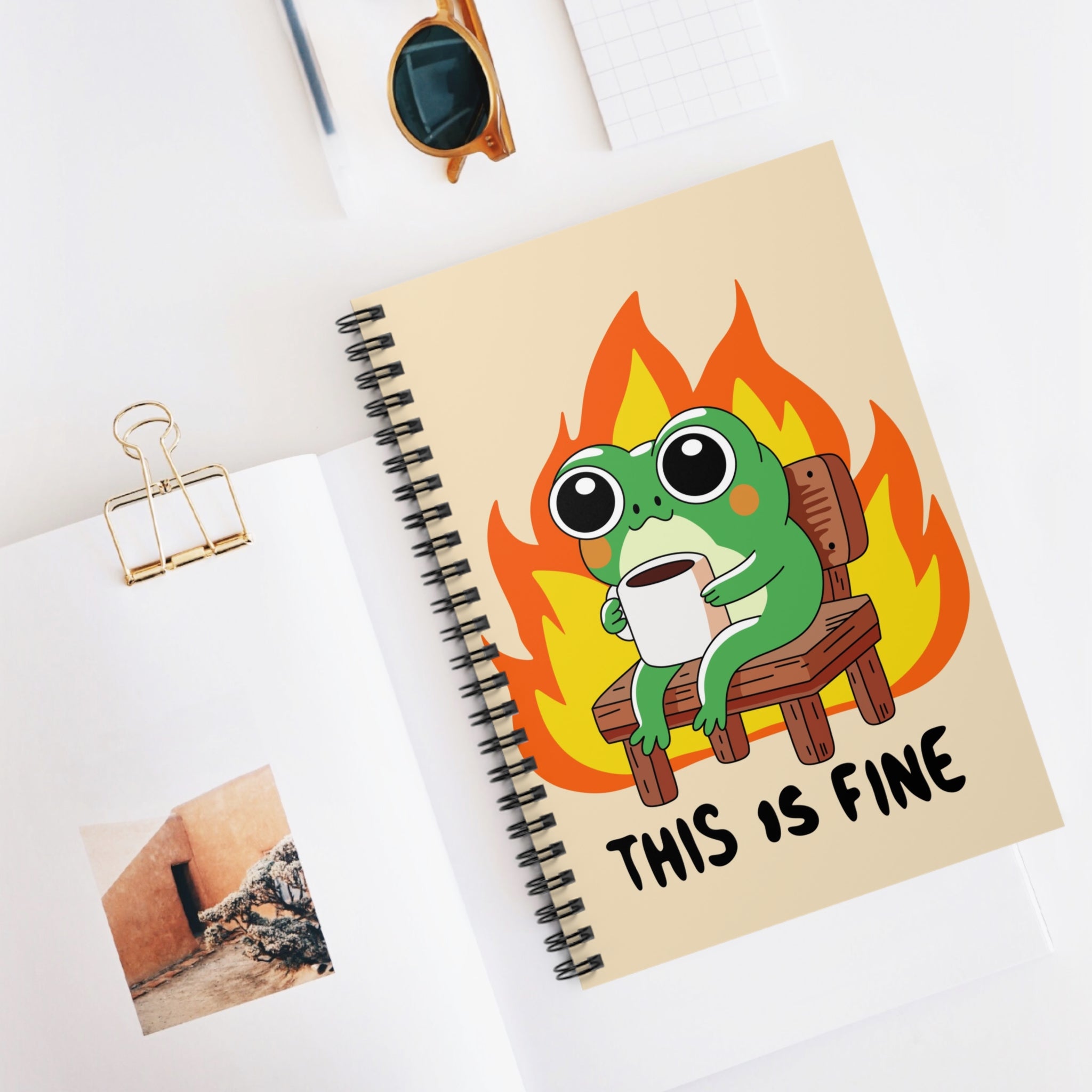 This Is Fine A5 Lined Notebook
