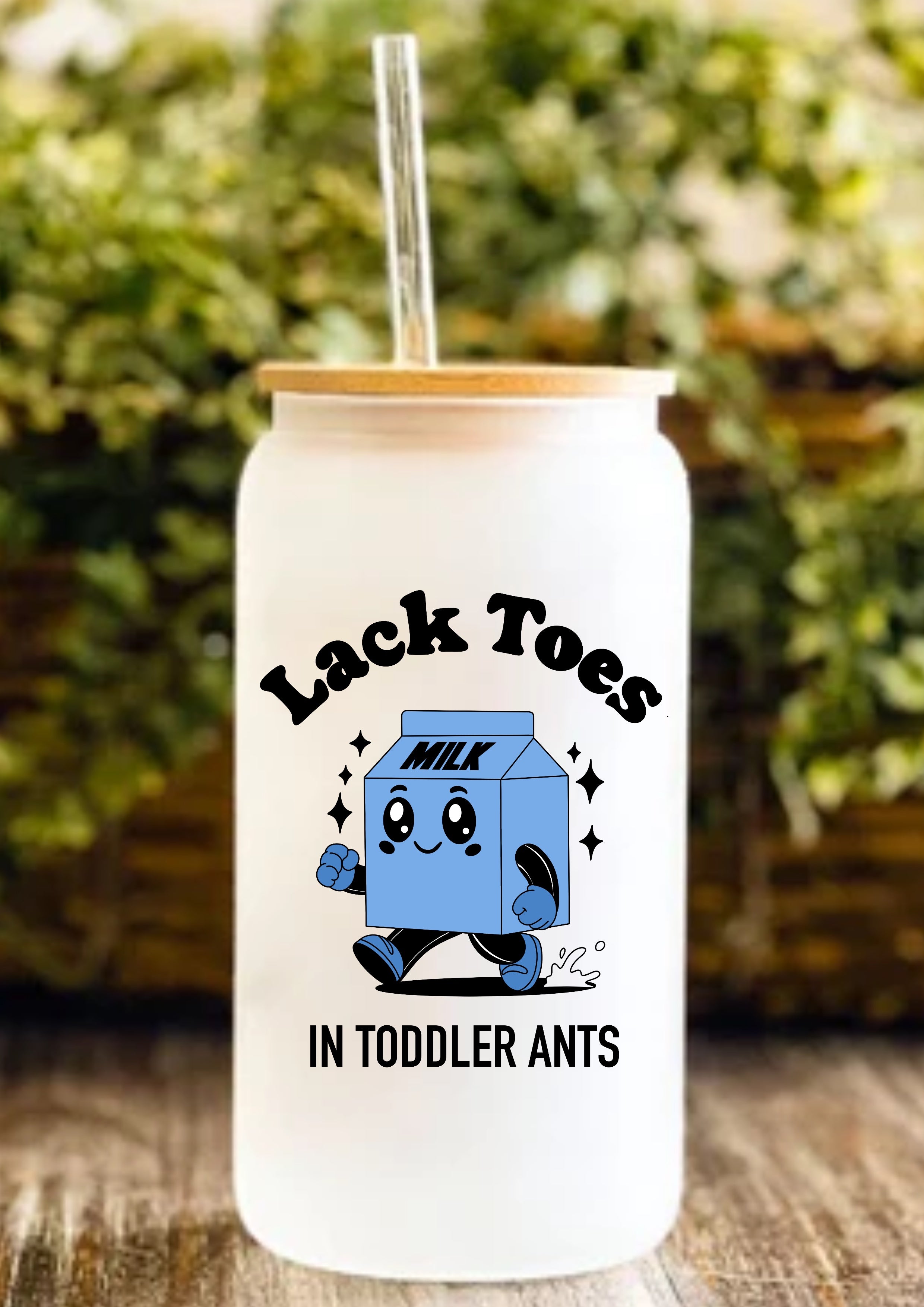 Lack Toes In Toddler Ants 12oz Frosted Glass Tumbler