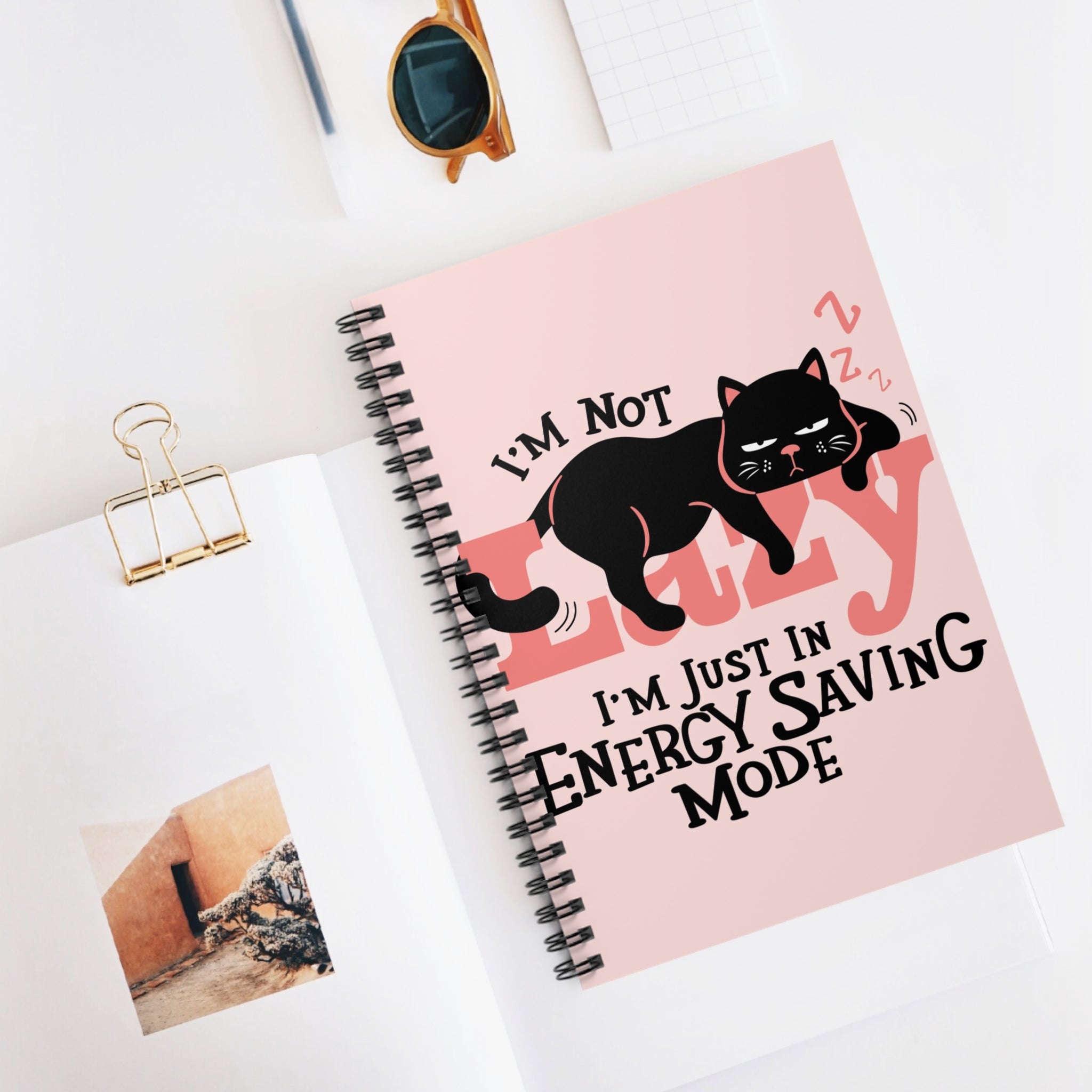 I’m Not Lazy I’m Just In Energy Saving Mode A5 Lined Notebook