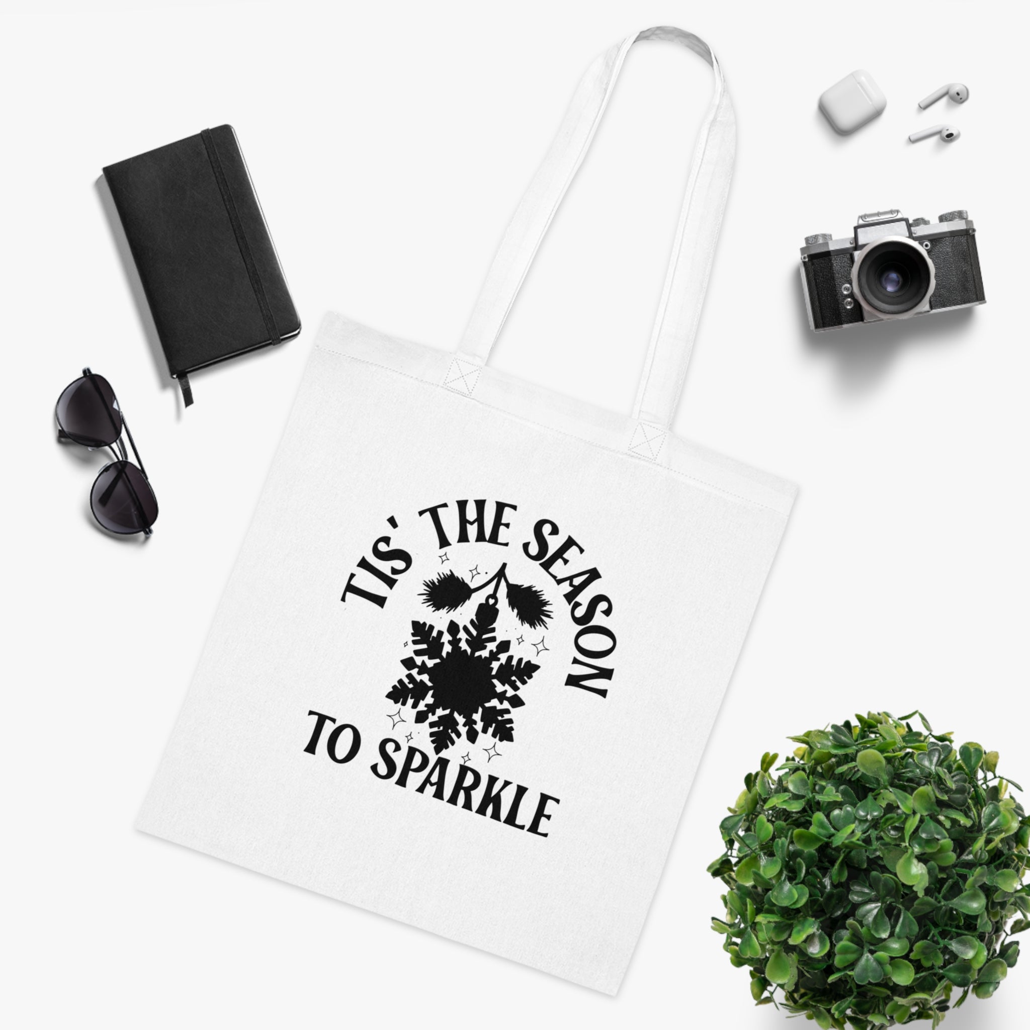 Tis’ The Season To Sparkle White Tote Bag