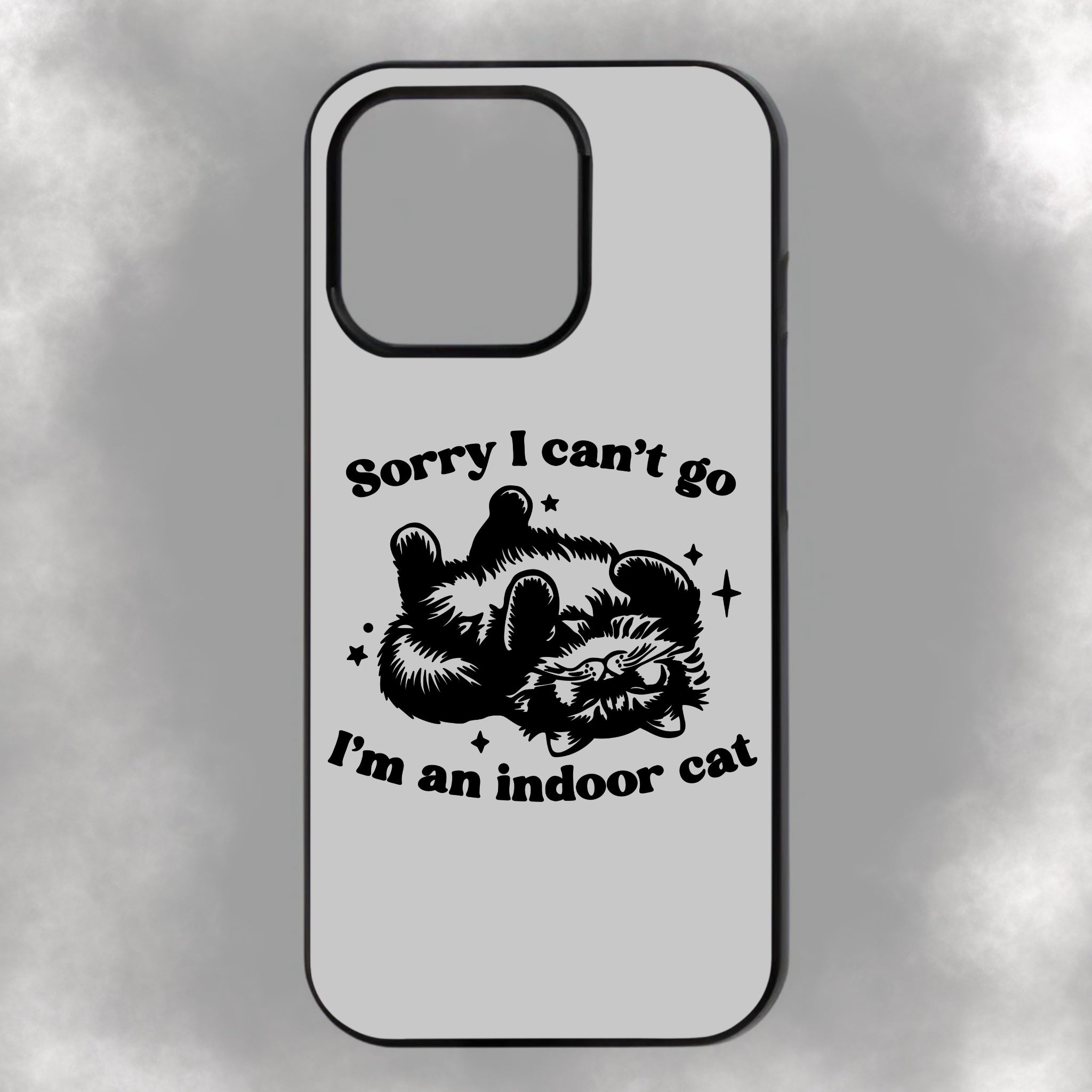 Sorry I Can’t Go I’m An Indoor Cat iPhone Rubber Phone Case