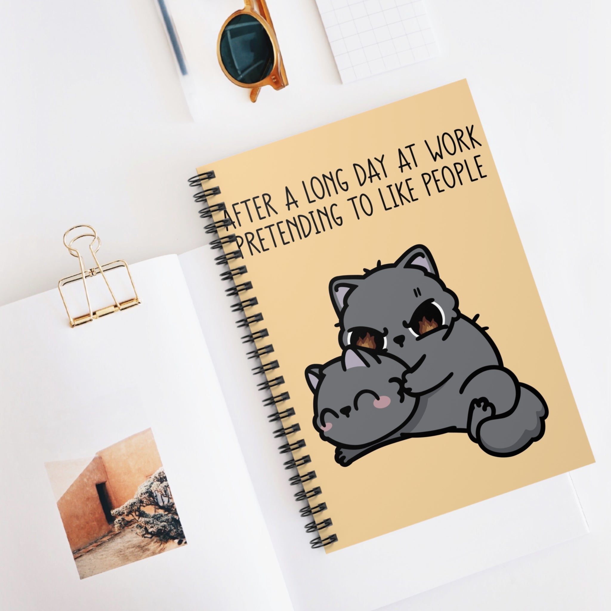 After A Long Day At Work Pretending To Like People A5 Lined Notebook