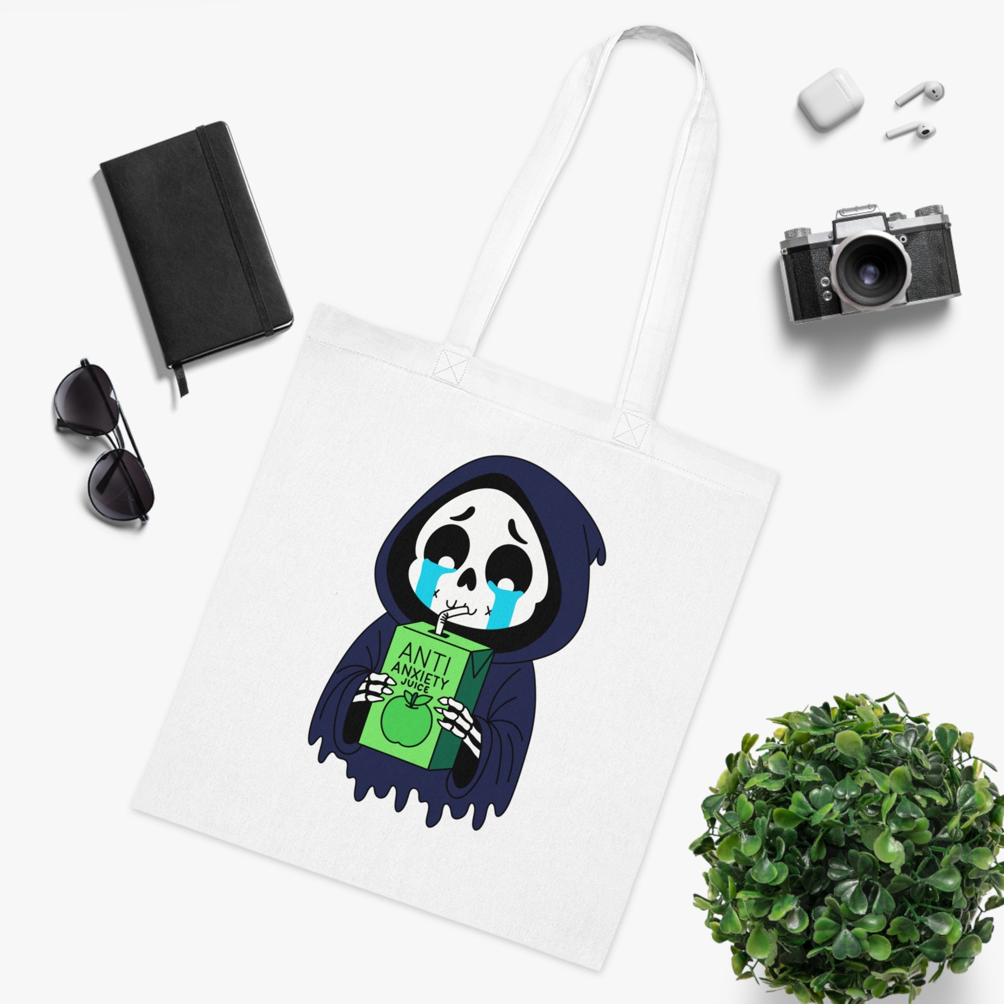 Anxiety Anxiety Juice White Tote Bag