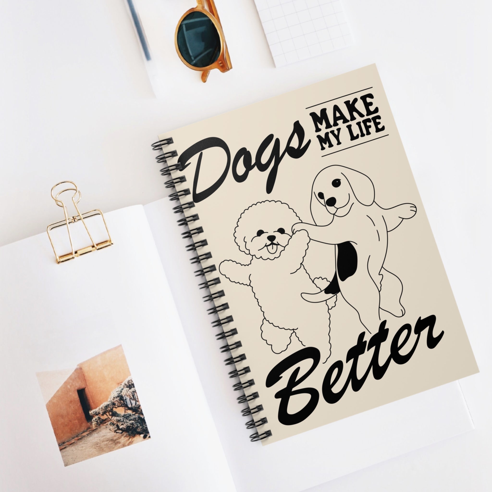 Dogs Make My Life Better A5 Lined Notebook