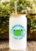 Anxiety Attack Survivor 12oz Frosted Glass Tumbler