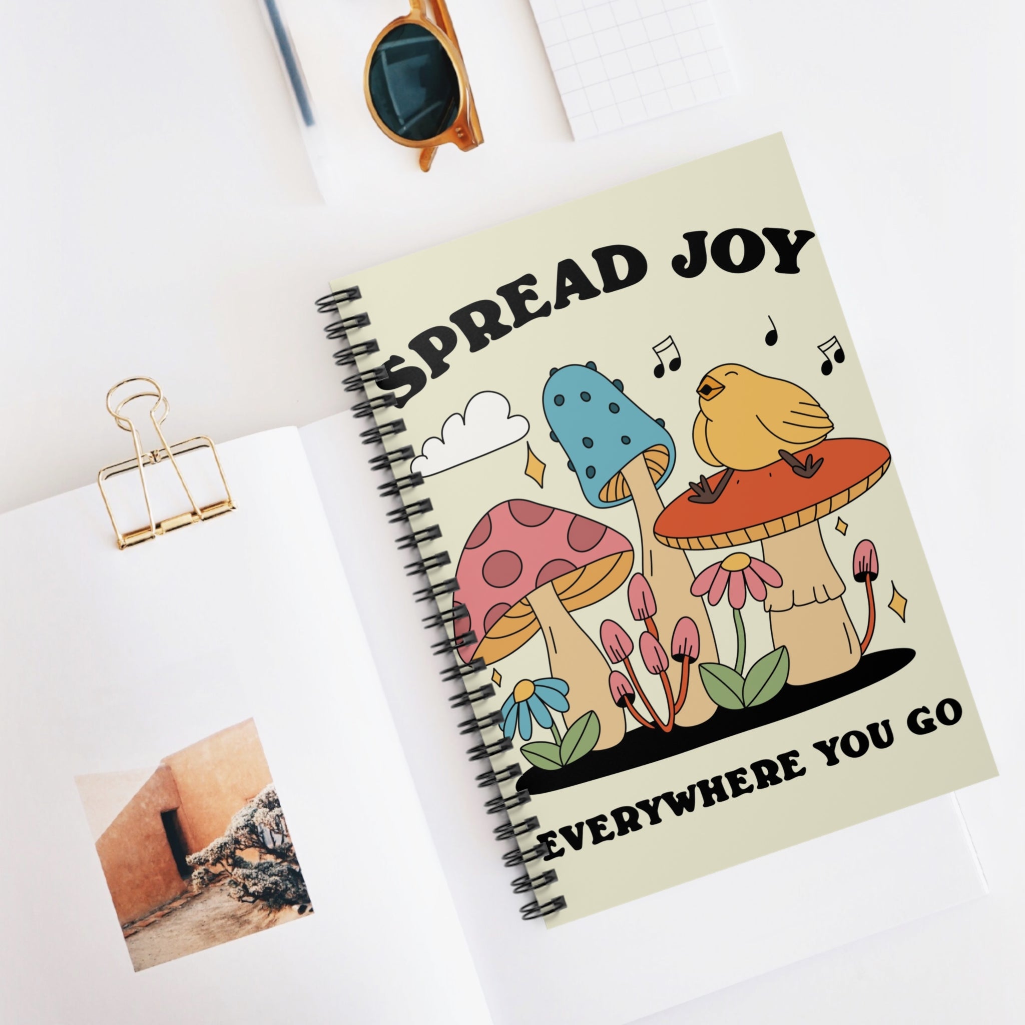 Spread Joy Everywhere You Go A5 Lined Notebook
