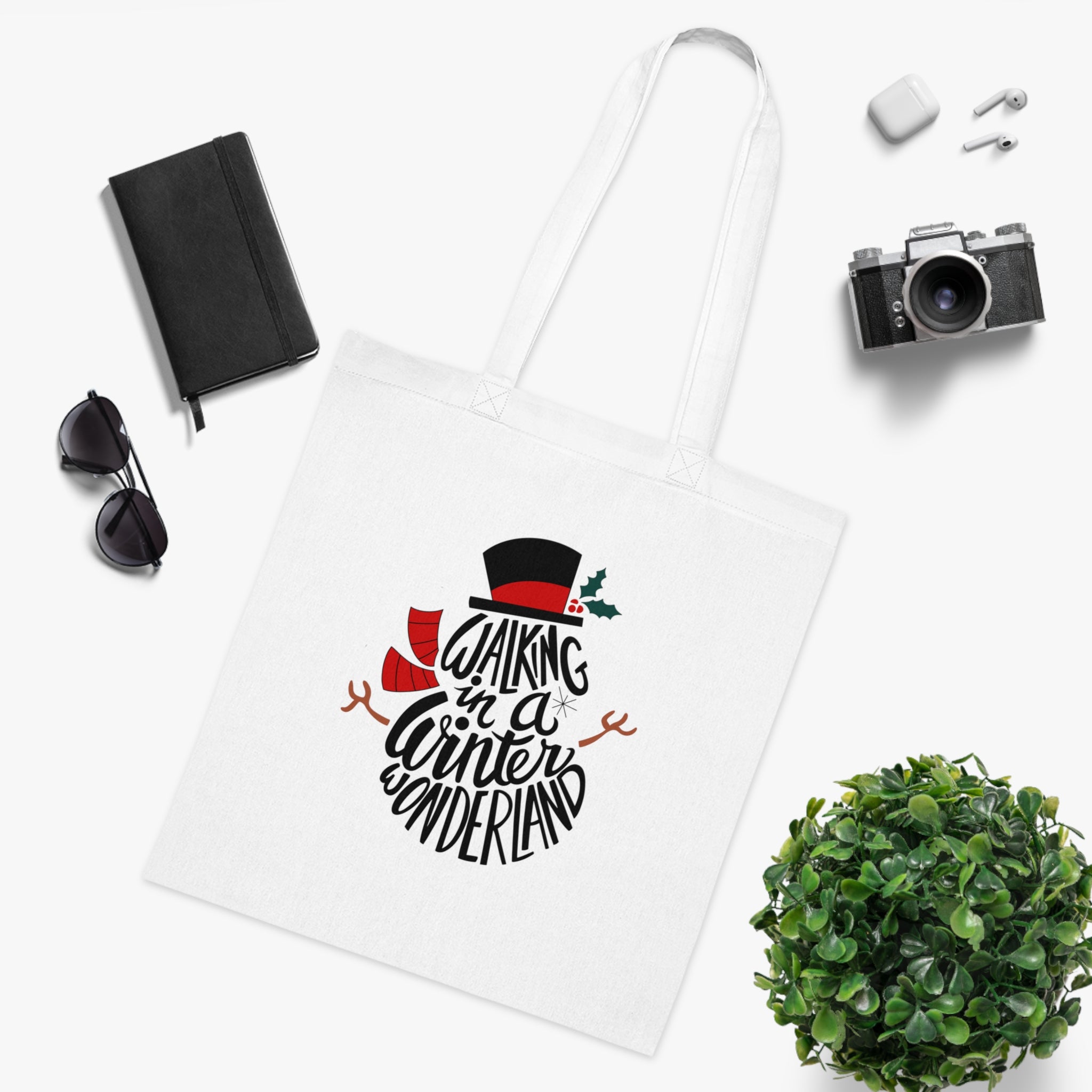 Walking In A Winter Wonderland White Tote Bag