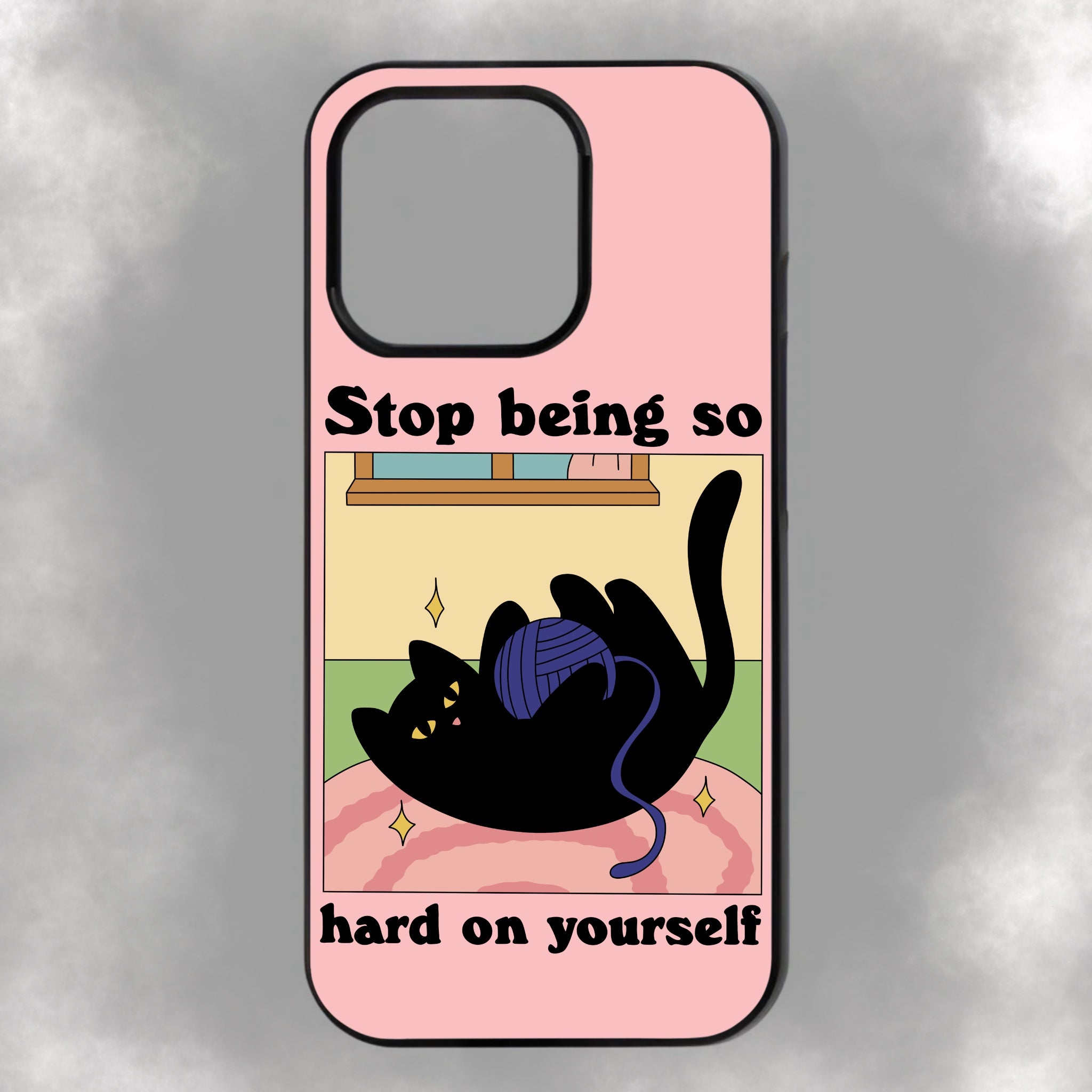 Stop Being So Hard On Yourself iPhone Rubber Phone Case
