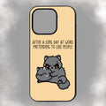 After A Long Day At Work Pretending To Like People iPhone Rubber Phone Case