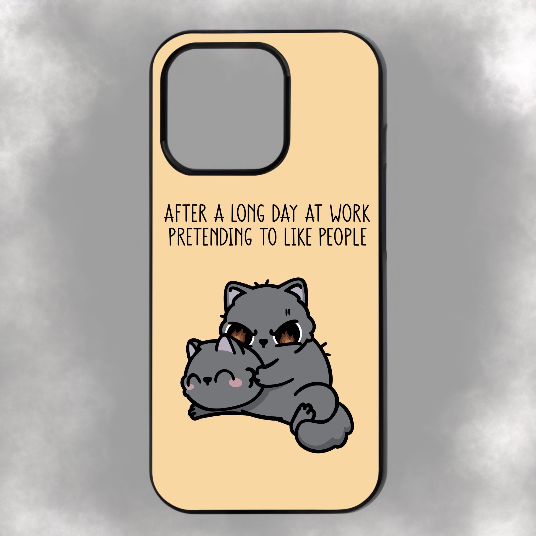 After A Long Day At Work Pretending To Like People iPhone Rubber Phone Case