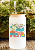 Splish Splash Your Opinion Is Trash 12oz Frosted Glass Tumbler