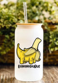 Bananasaurus 12oz Frosted Glass Tumbler
