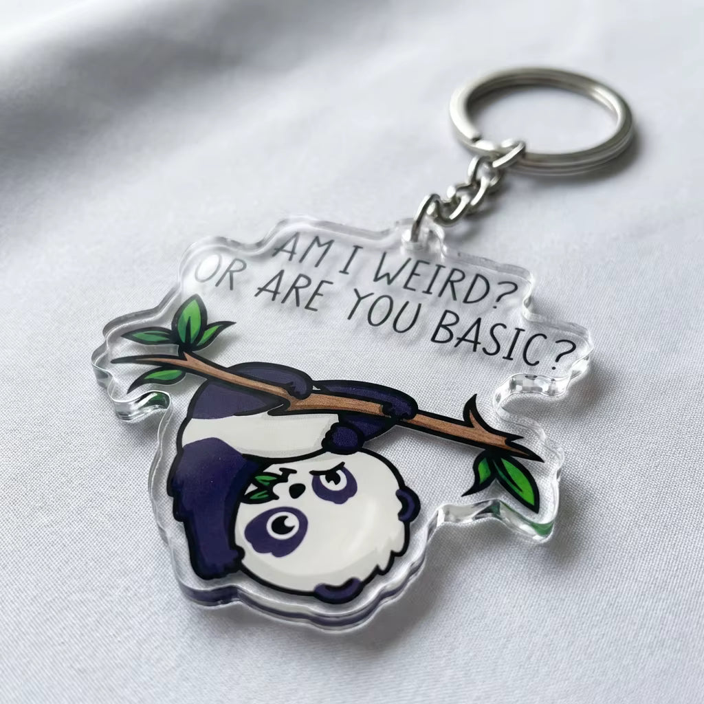 Am I Weird? Or Are You Basic? Acrylic Keyring