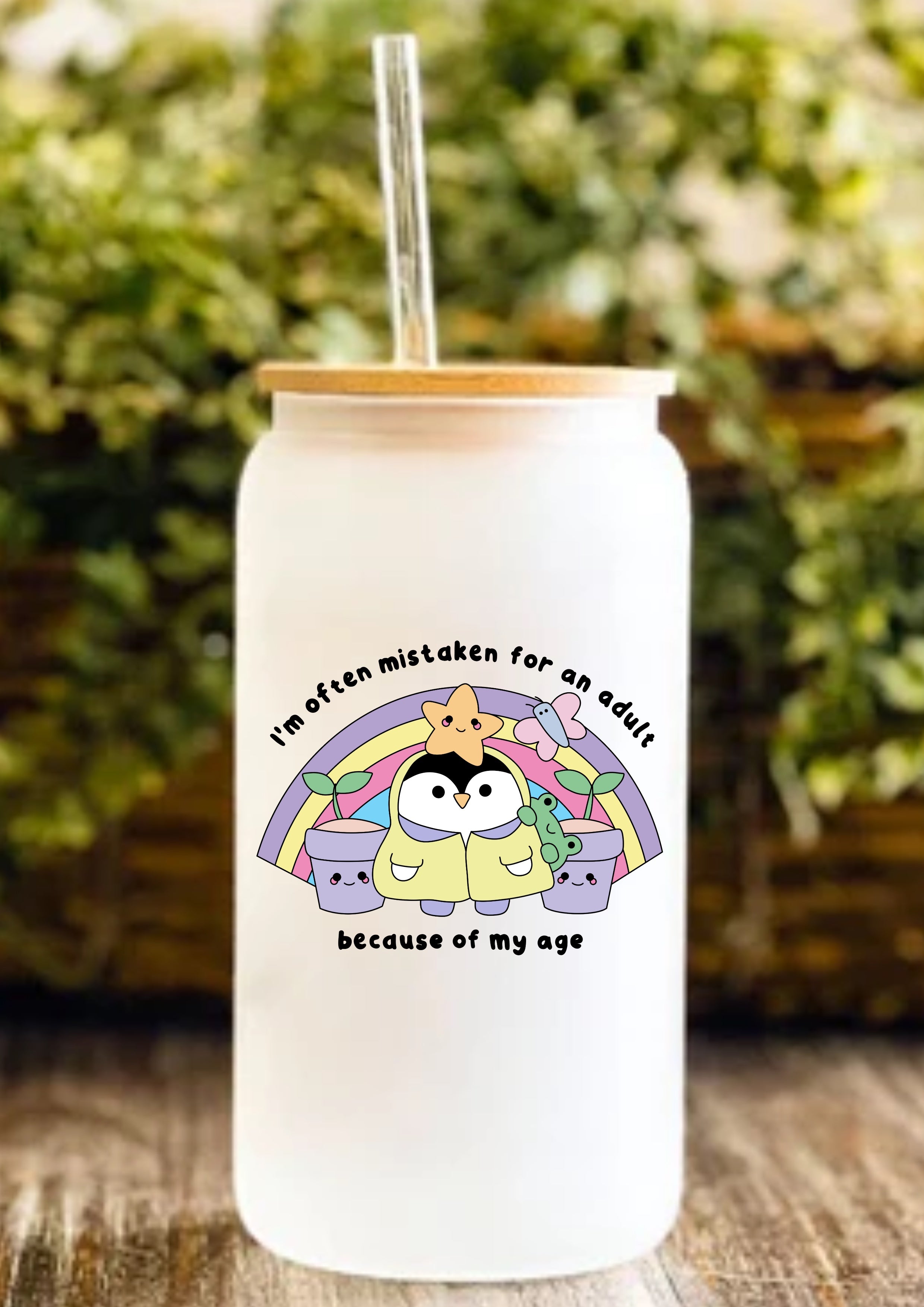 I’m Often Mistaken For An Adult Because Of My Age 12oz Frosted Glass Tumbler