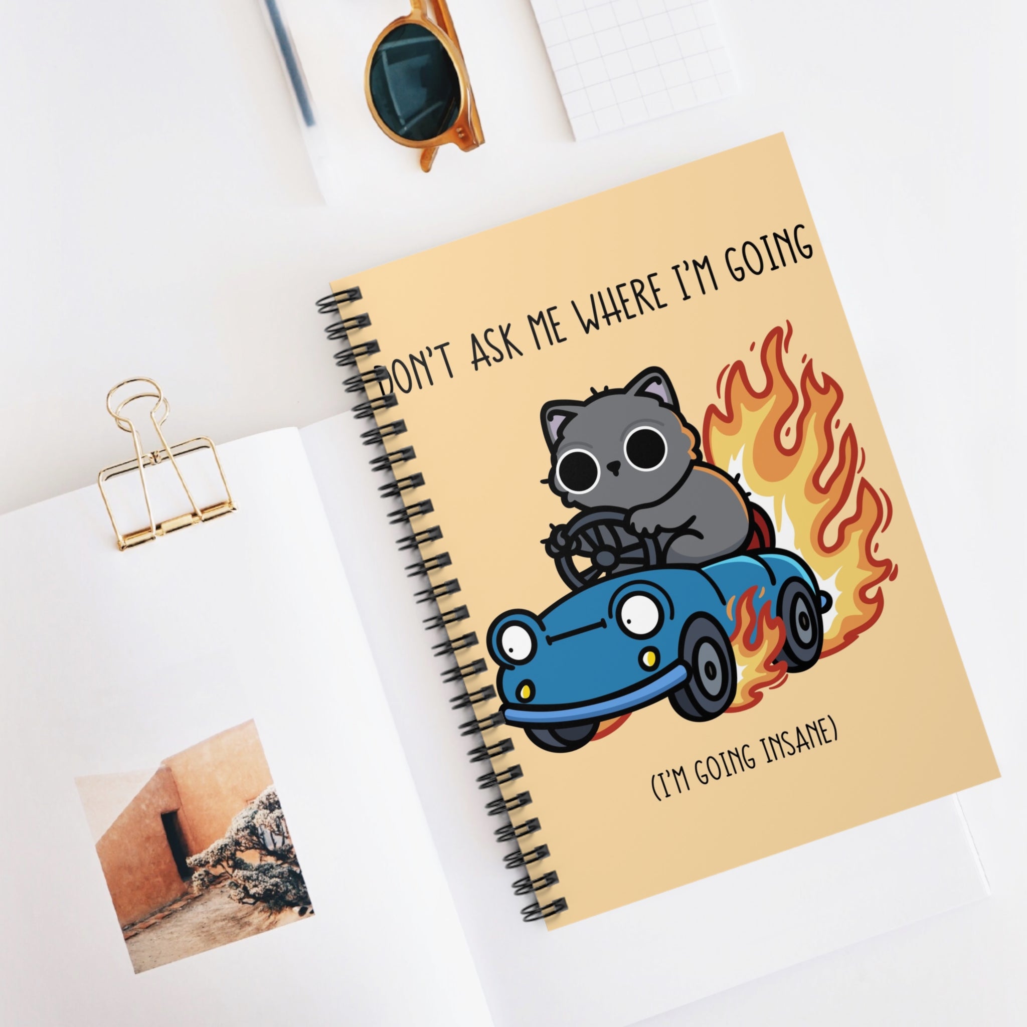 Don’t Ask Me Where I’m Going (I’m Going Insane) A5 Lined Notebook