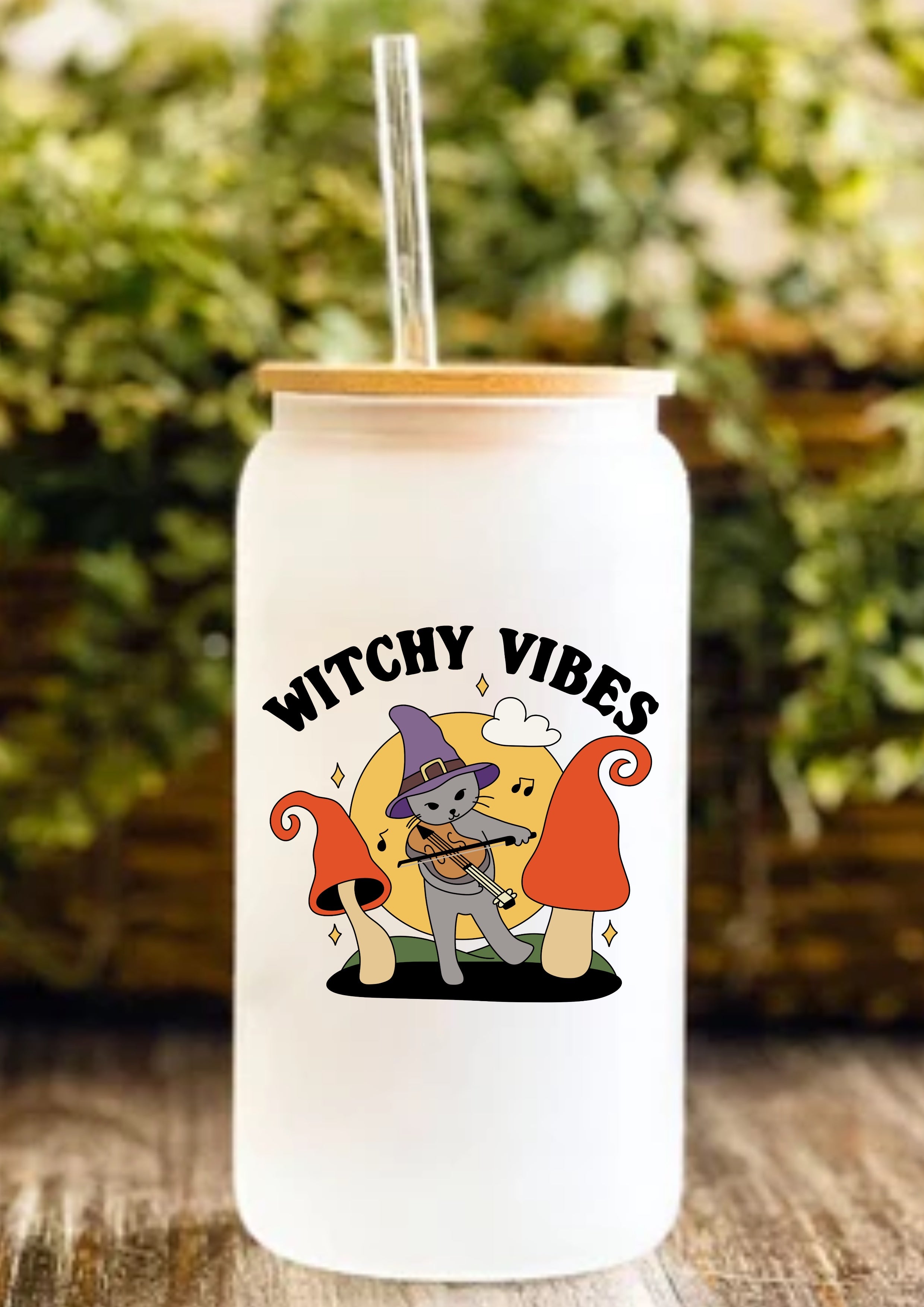 Witchy Vibes 12oz Frosted Glass Tumbler
