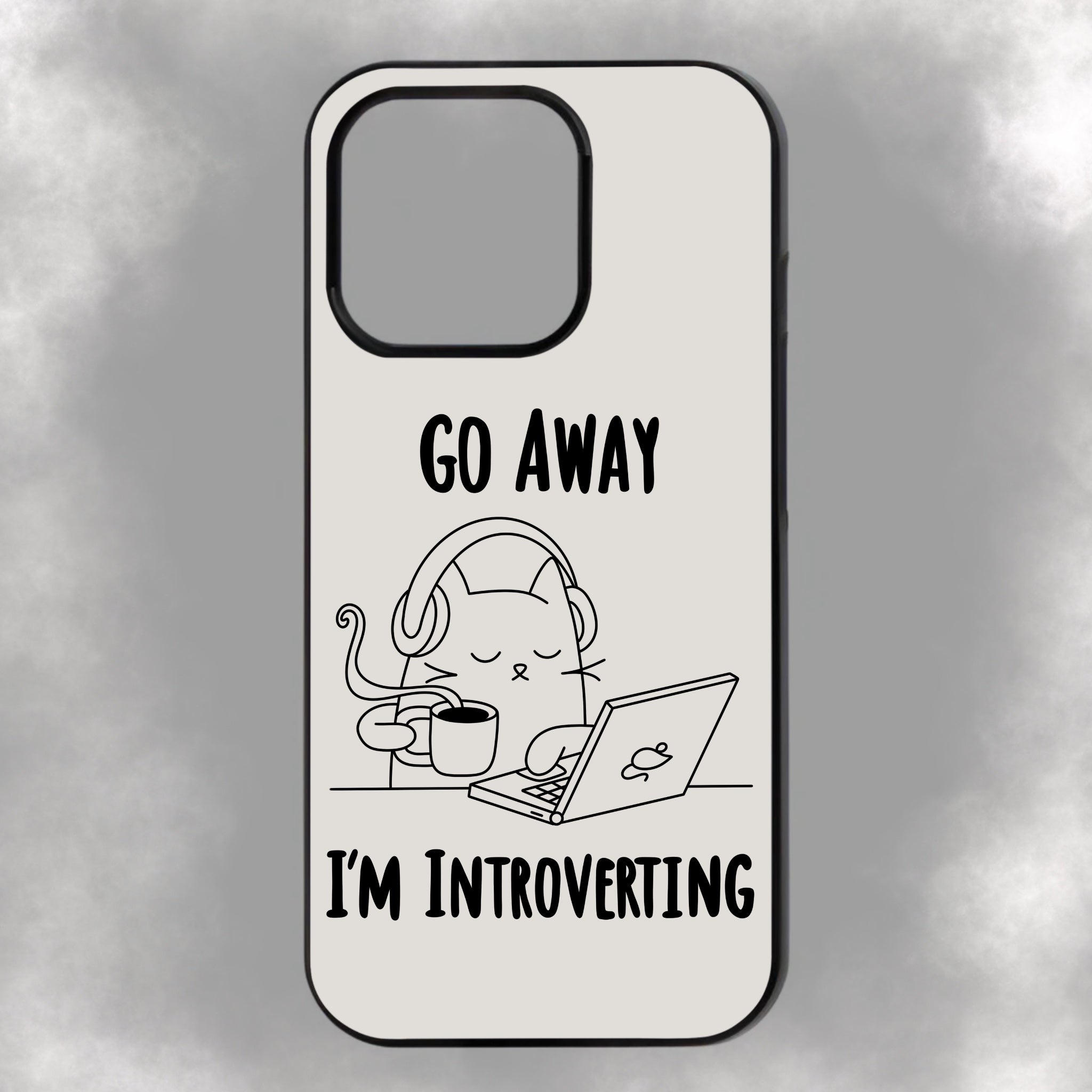 Go Away I’m Introverting iPhone Rubber Phone Case