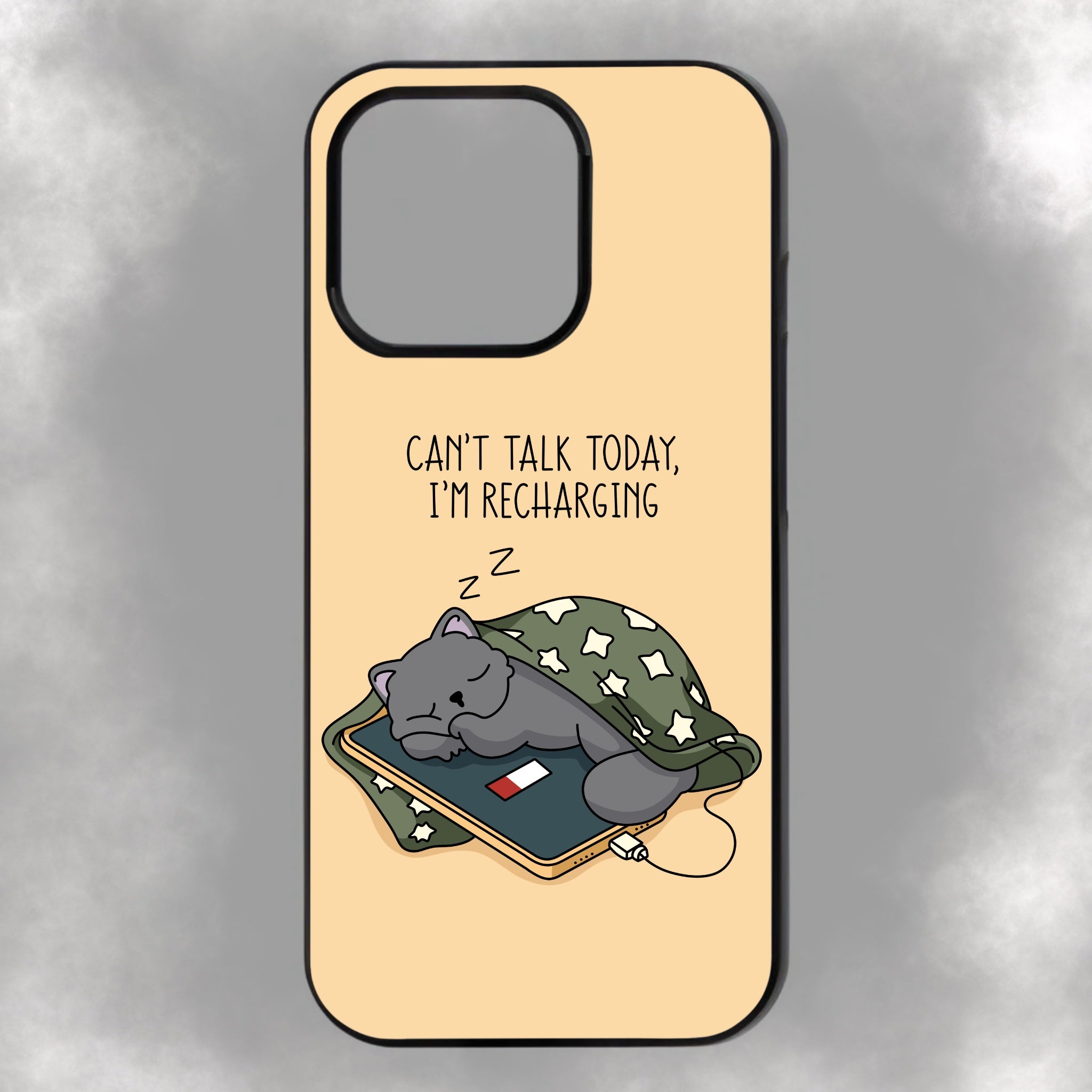 Can’t Talk Today, I’m Recharging iPhone Rubber Phone Case