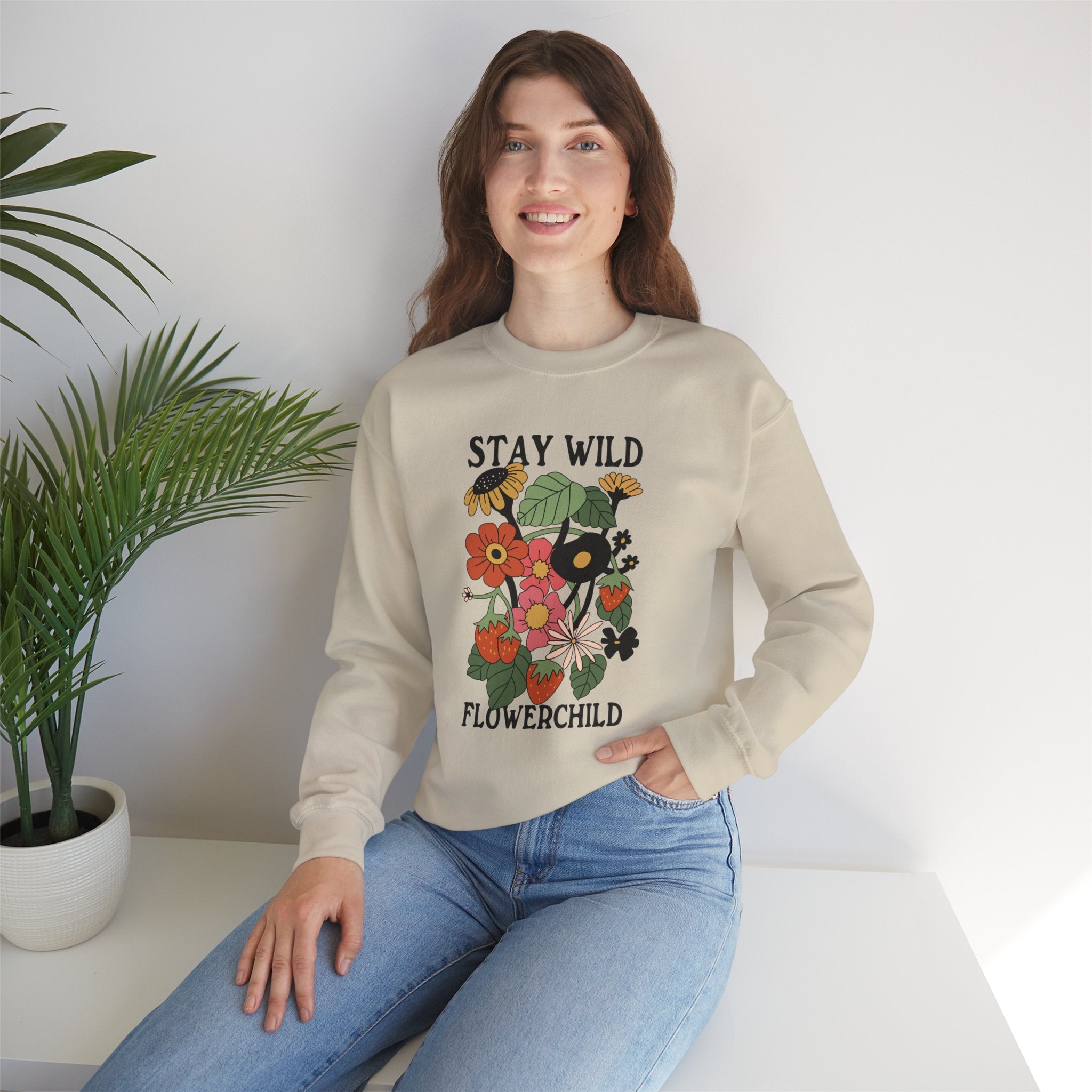 Stay Wild Flowerchild Unisex Sweatshirt