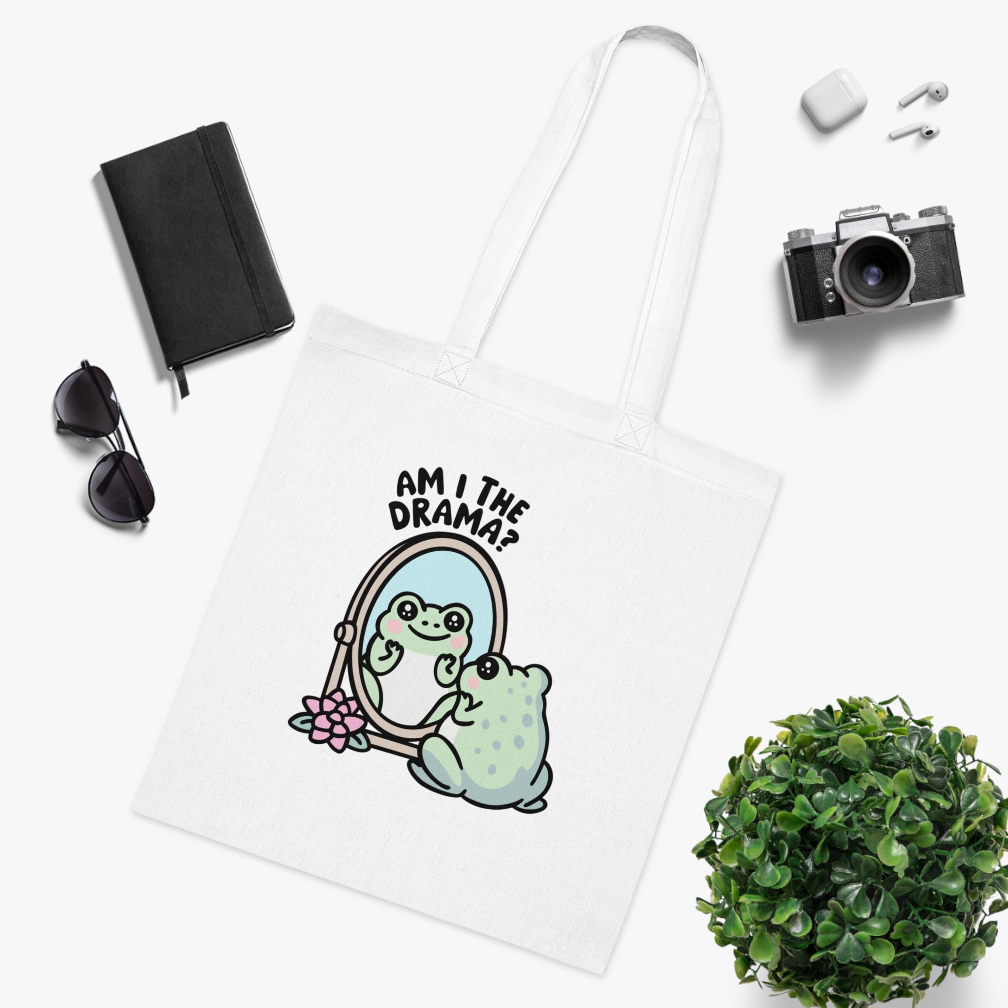 Am I The Drama? White Tote Bag