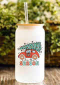 Tis’ The Season 12oz Frosted Glass Tumbler
