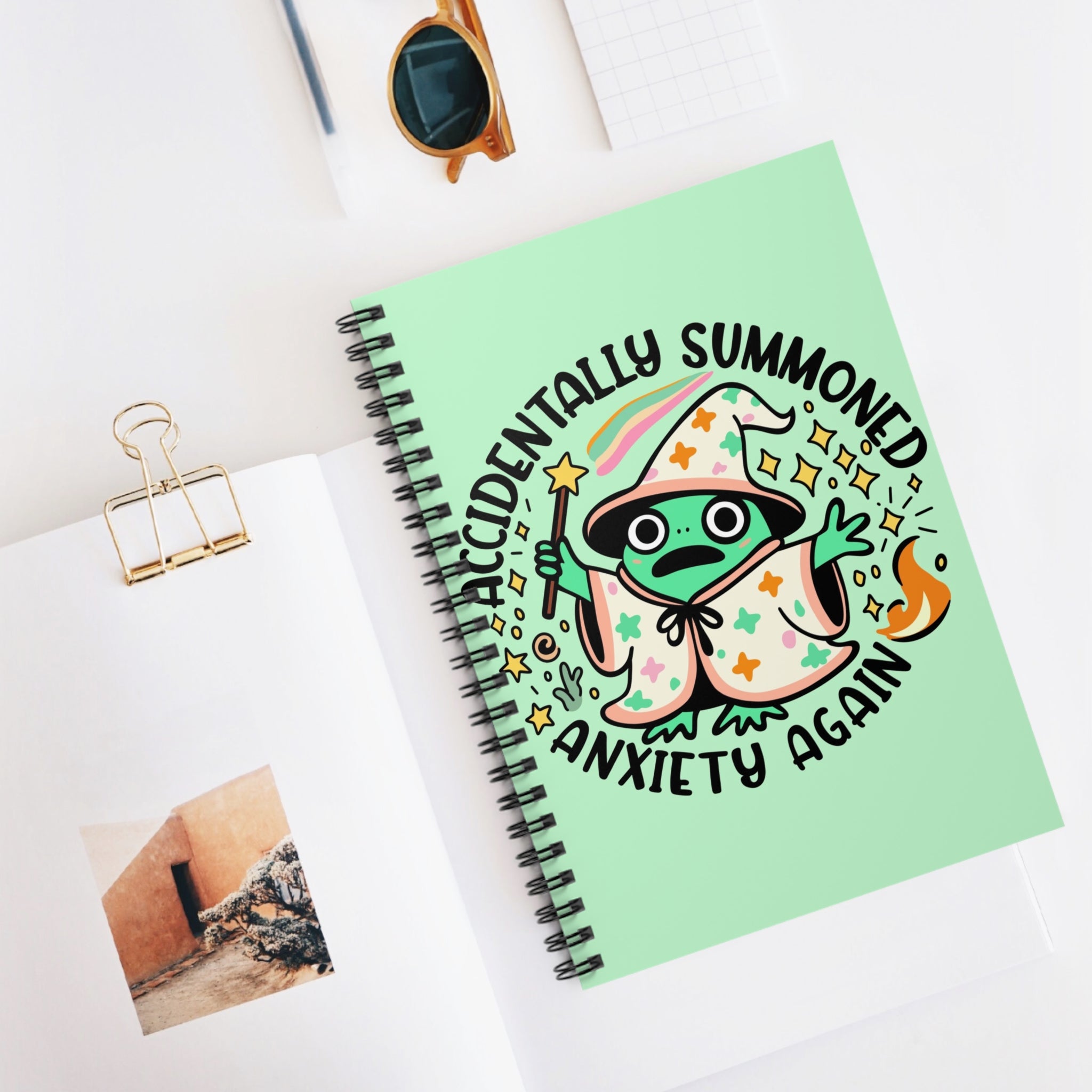 Accidentally Summoned Anxiety Again A5 Lined Notebook