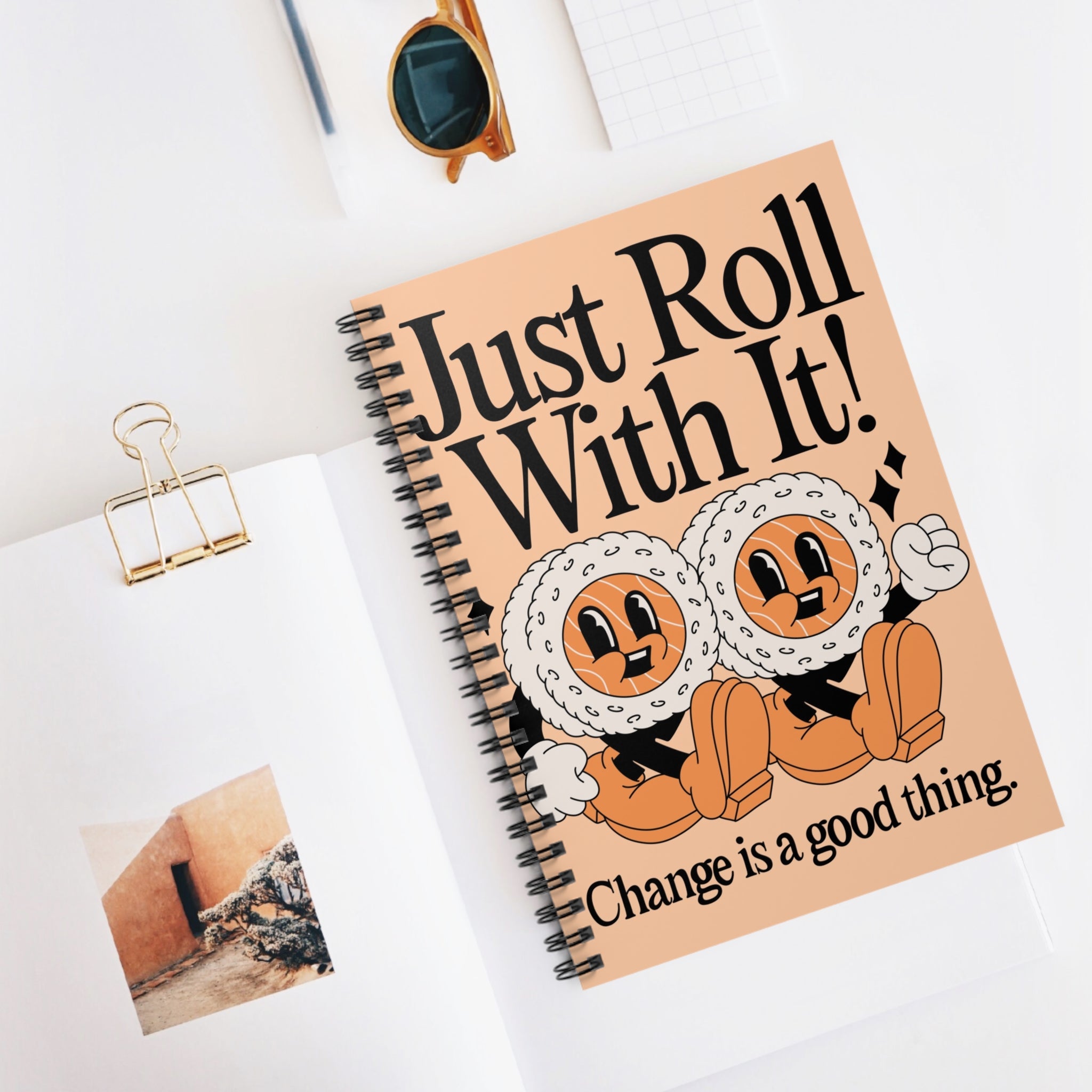 Just Roll With It! A5 Lined Notebook