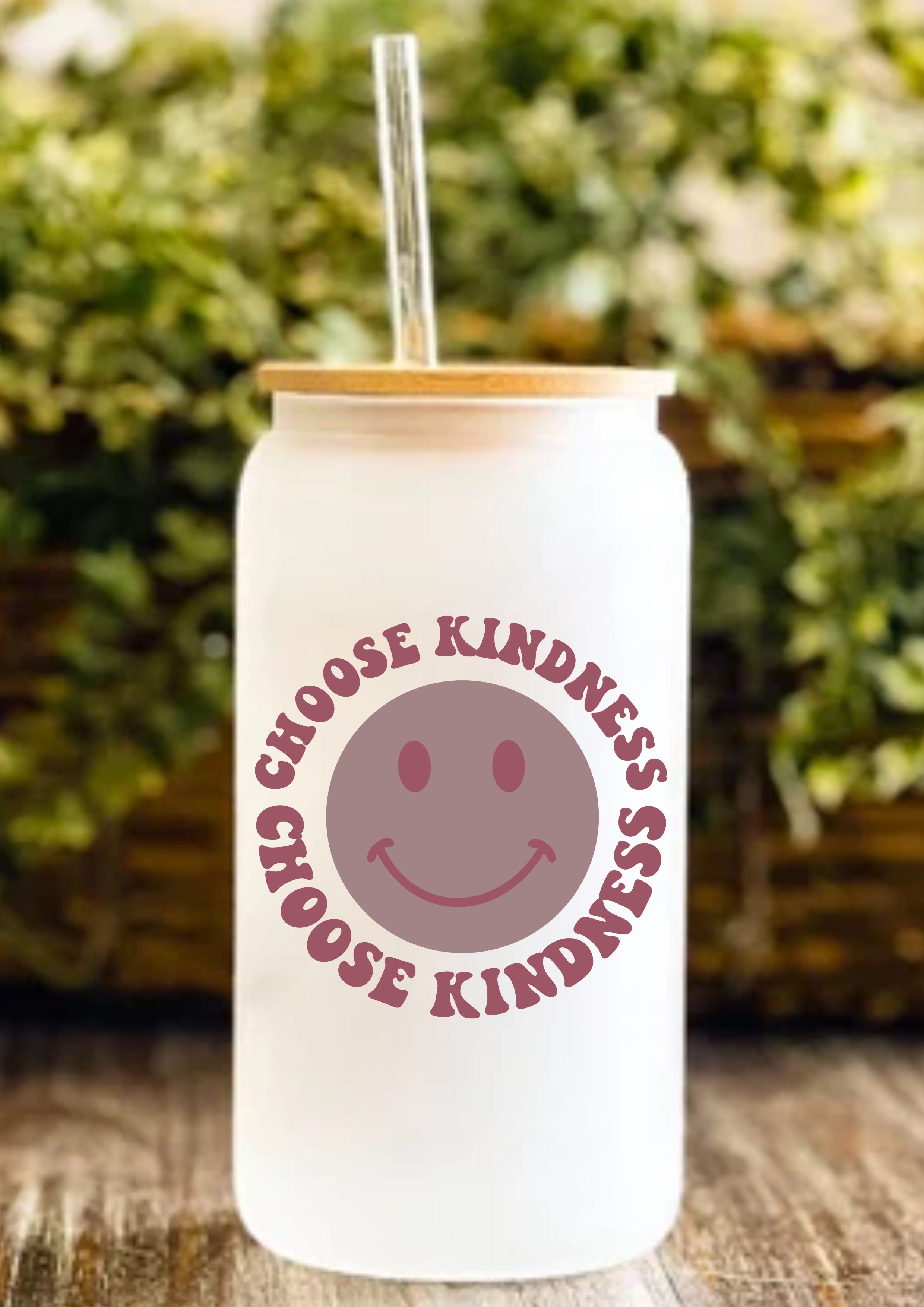 Choose Kindness 12oz Frosted Glass Tumbler