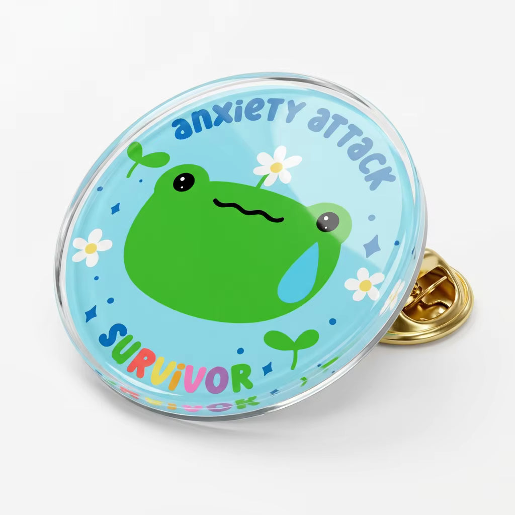 Anxiety Attack Survivor Acrylic Pin