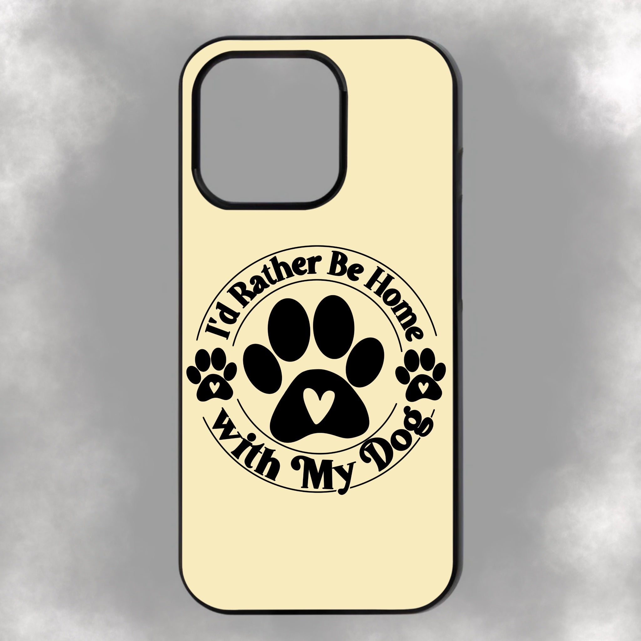 I’d Rather Be Home With My Dog iPhone Rubber Phone Case