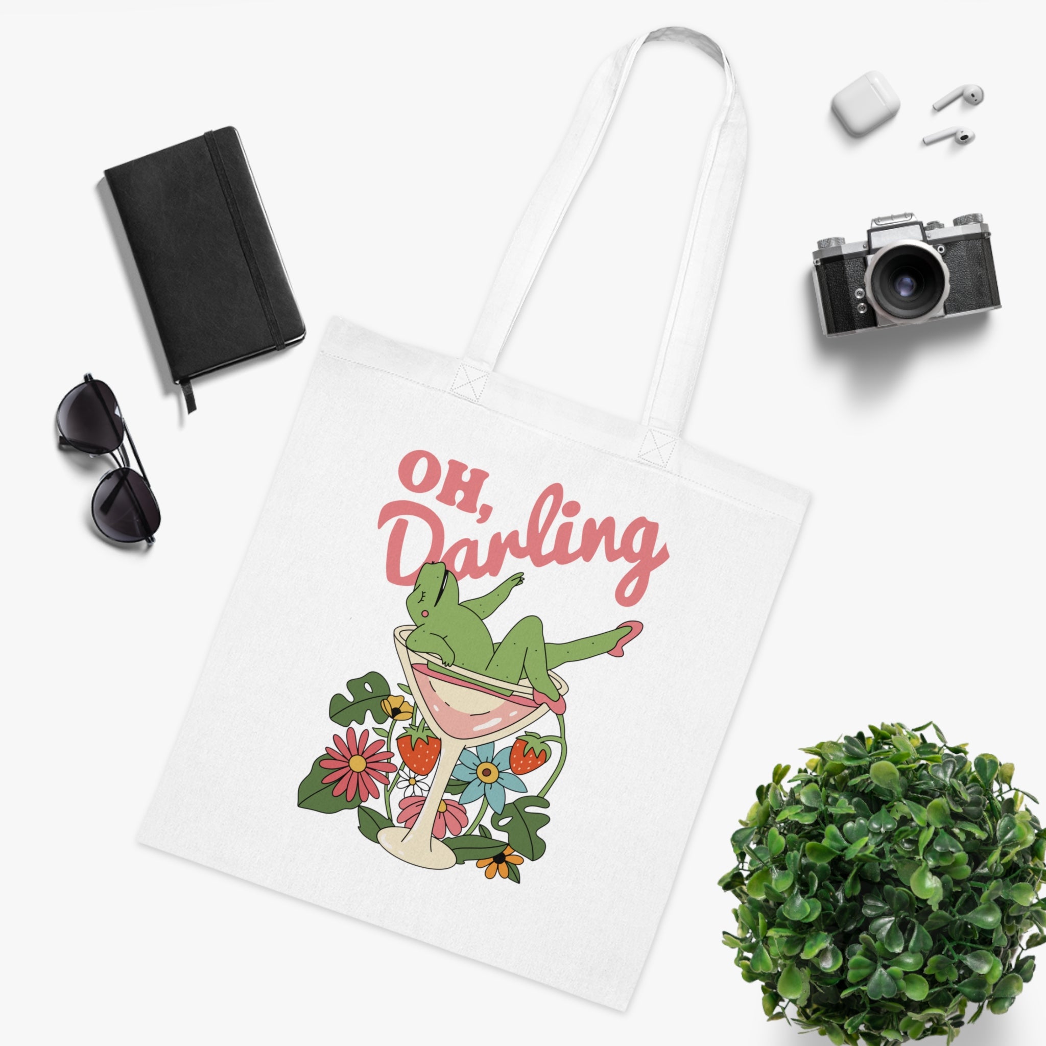 Oh, Darling White Tote Bag