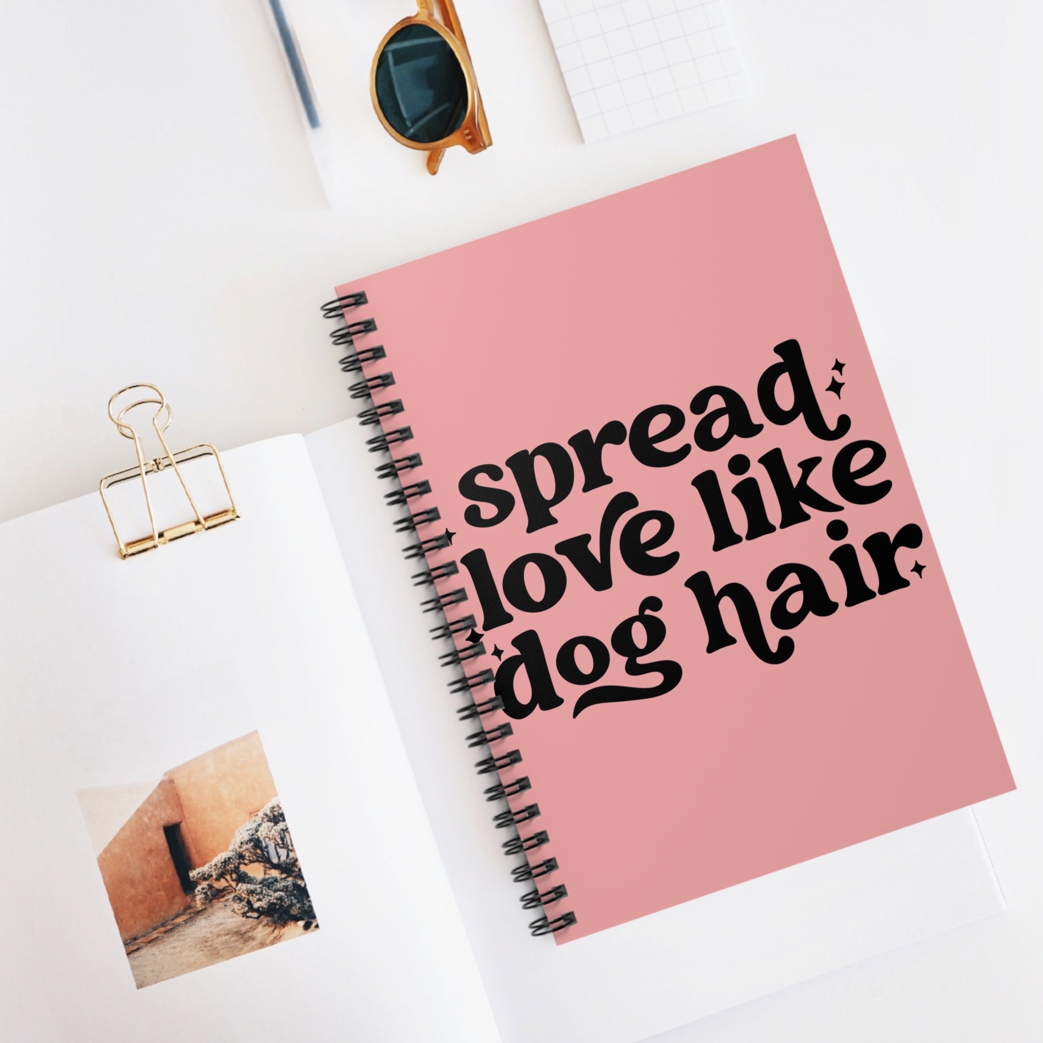 Spread Love Like Dog Hair A5 Lined Notebook
