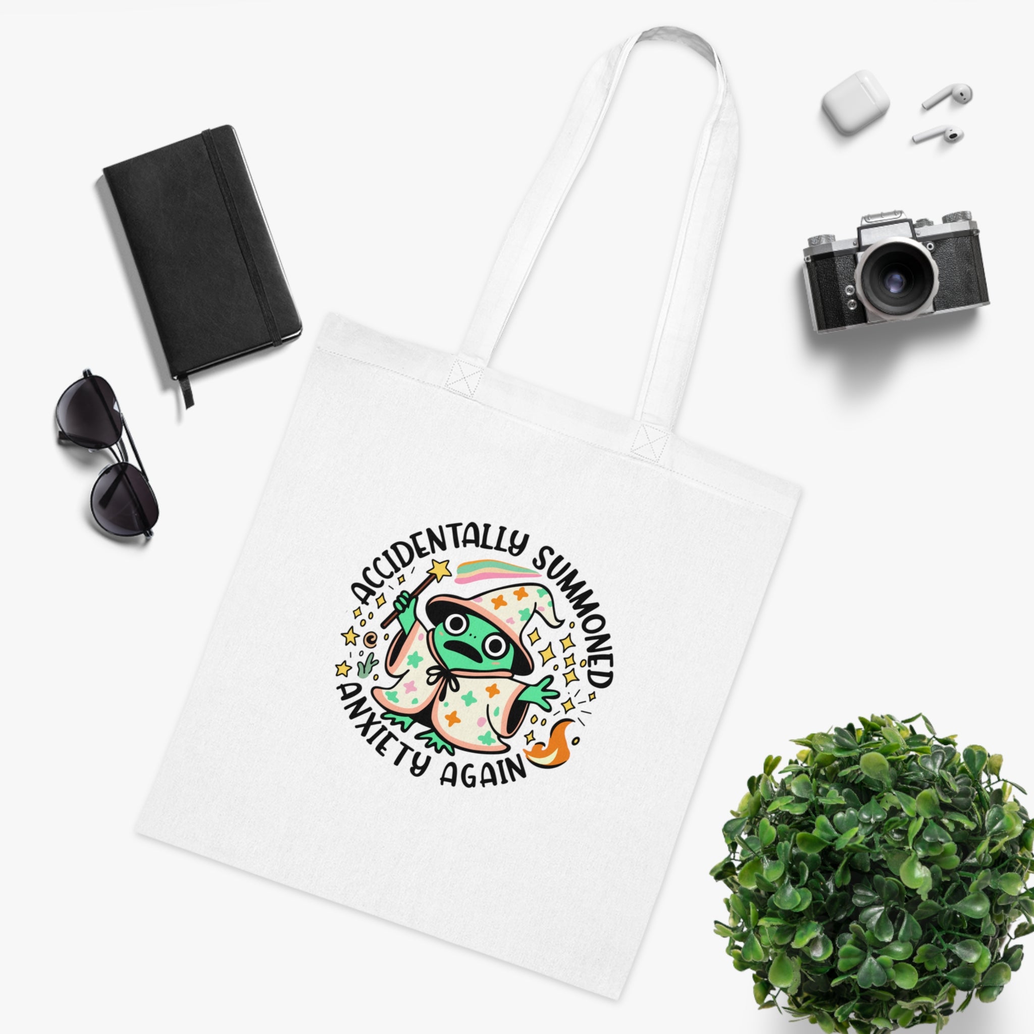Accidentally Summoned Anxiety Again White Tote Bag