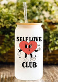Self Love Club 12oz Frosted Glass Tumbler