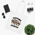 Slothmode Activated White Tote Bag