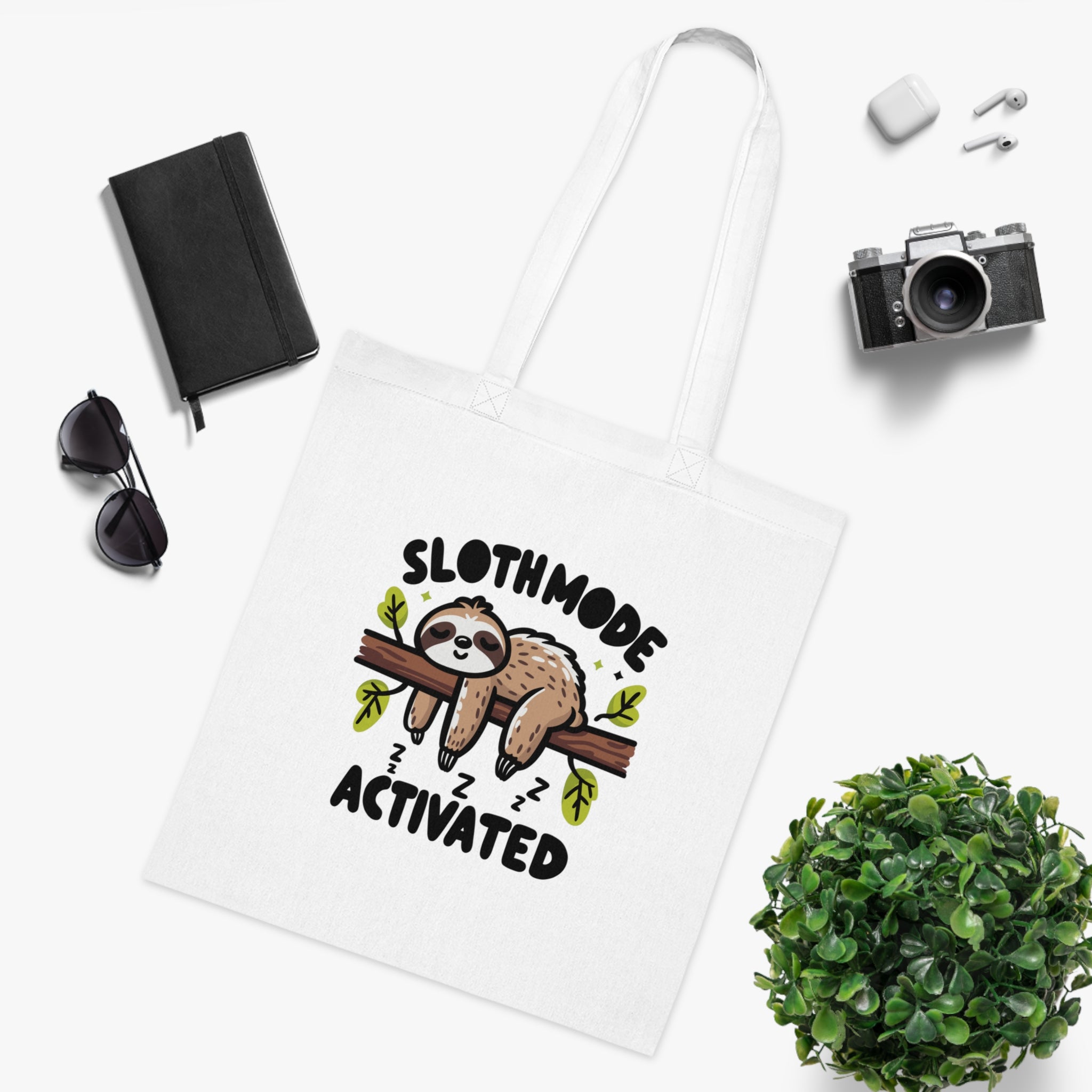Slothmode Activated White Tote Bag