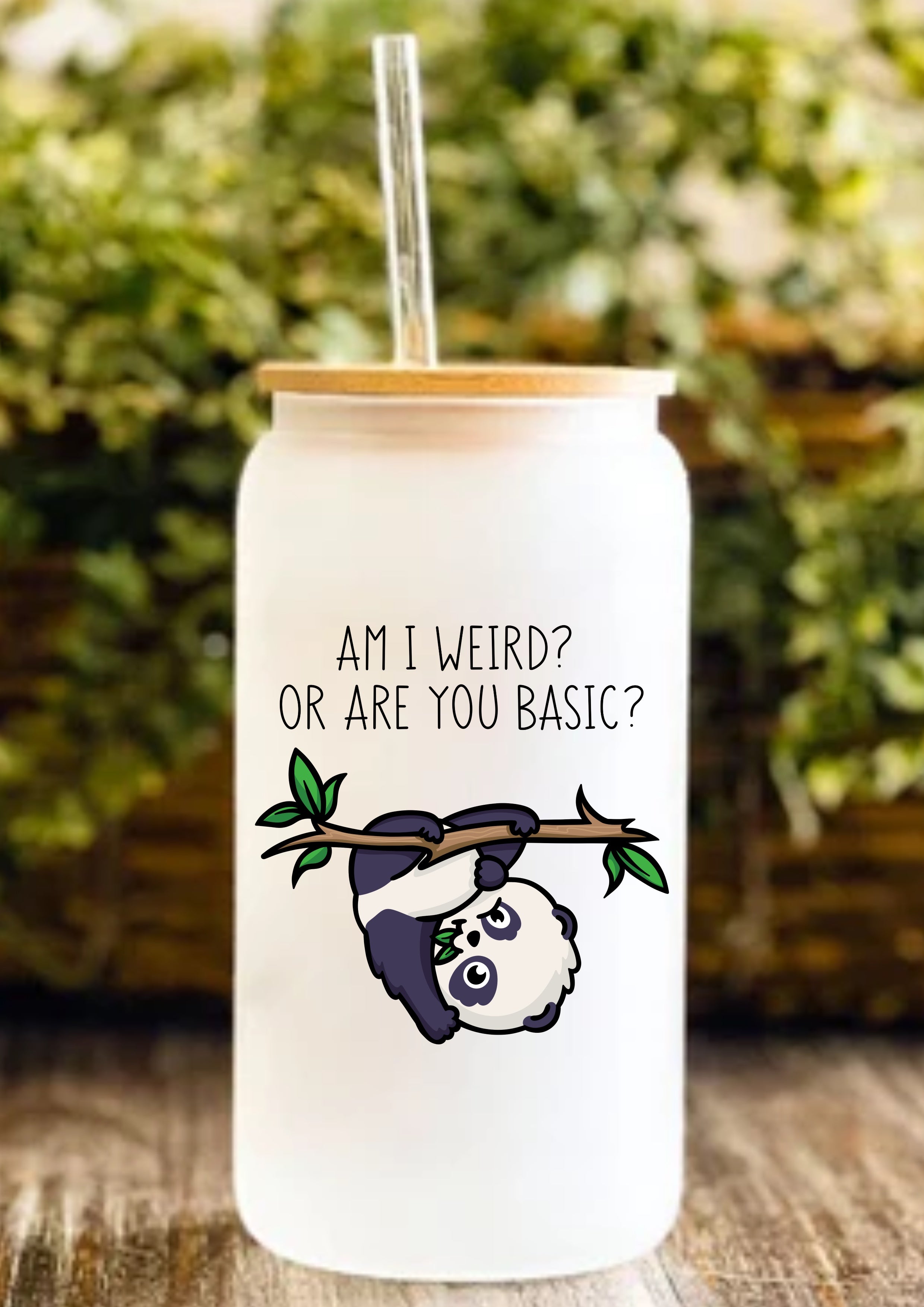 Am I Weird? Or Are You Basic? 12oz Frosted Glass Tumbler